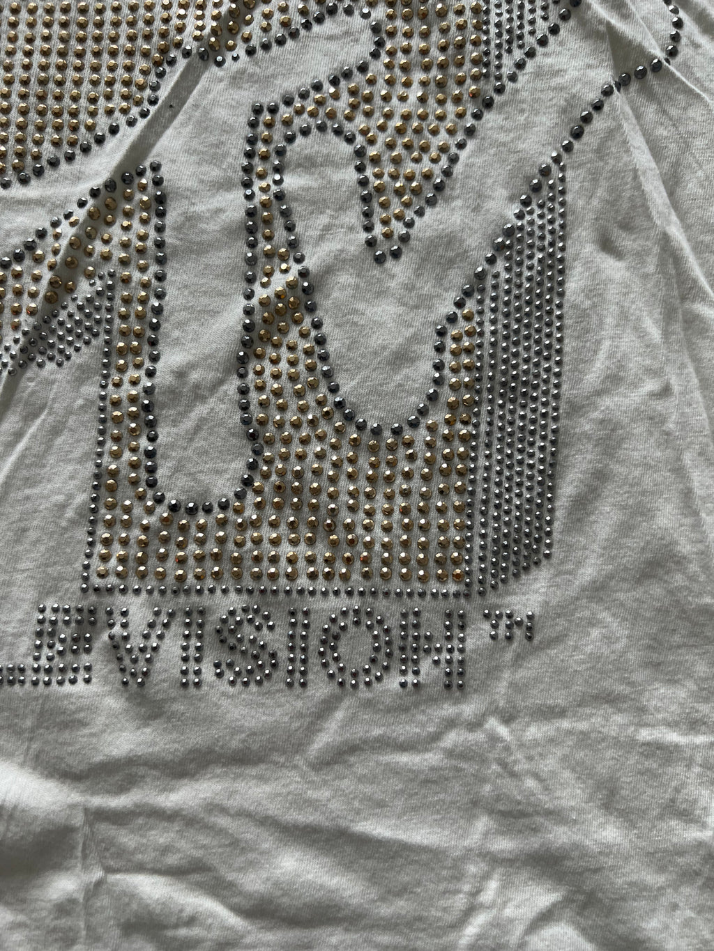 White MTV crop top vest