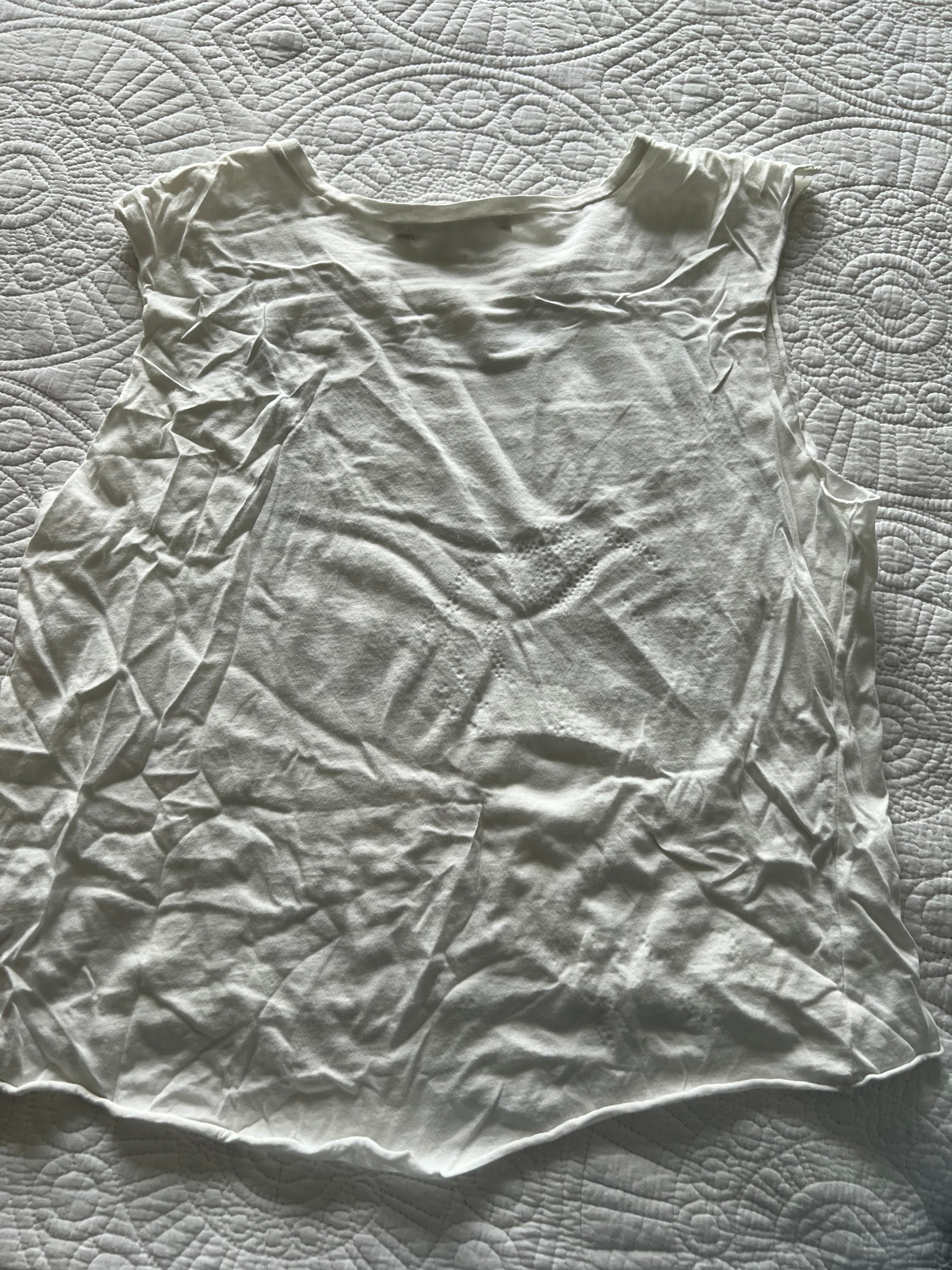 White MTV crop top vest
