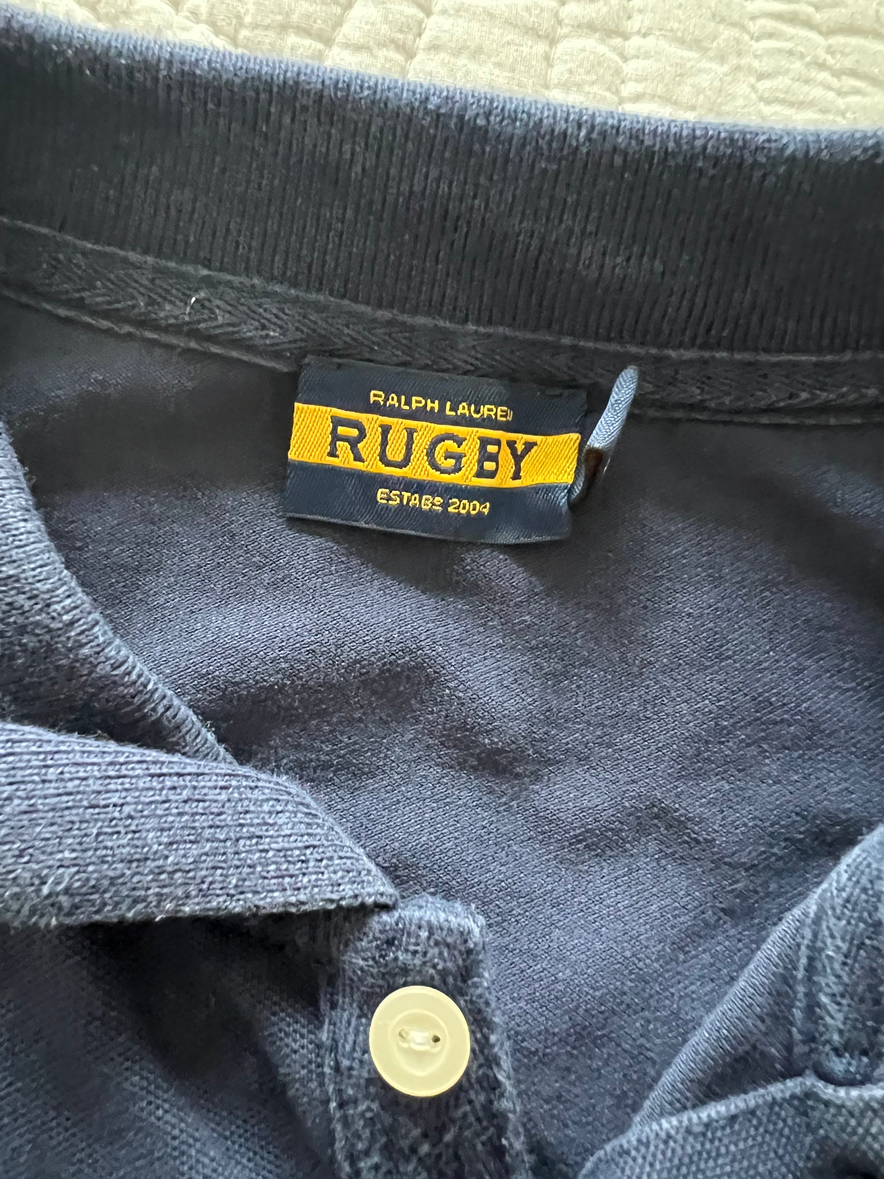 Ralph Lauren navy long sleeve collar top