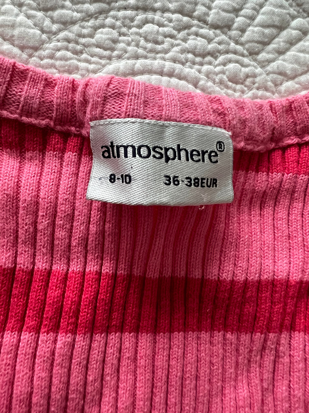 Stripy pink jumper