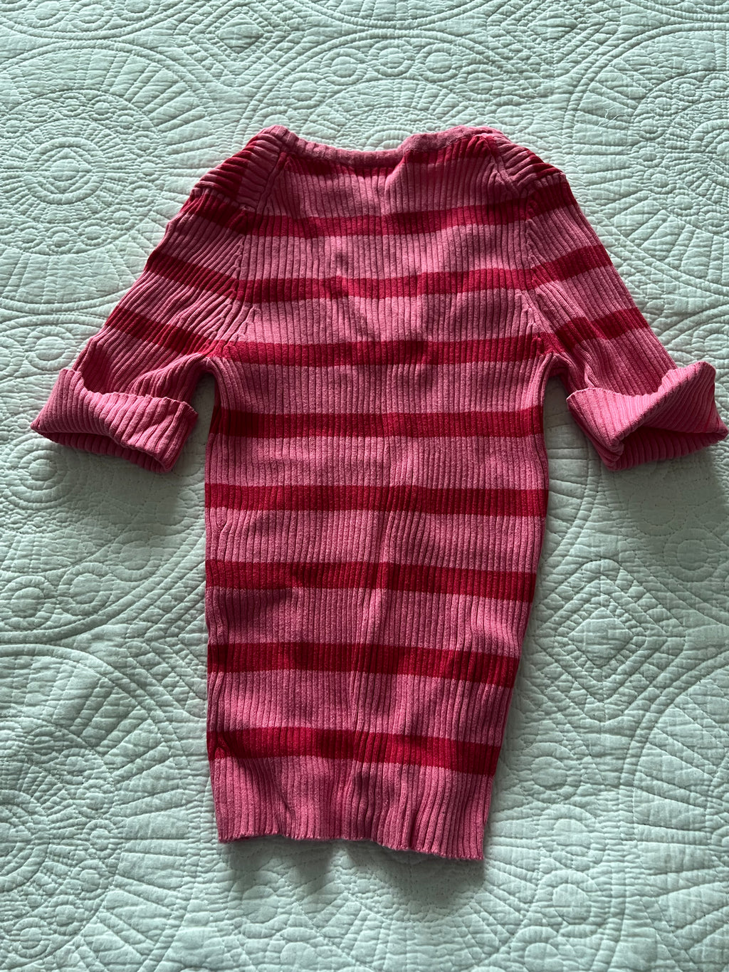 Stripy pink jumper
