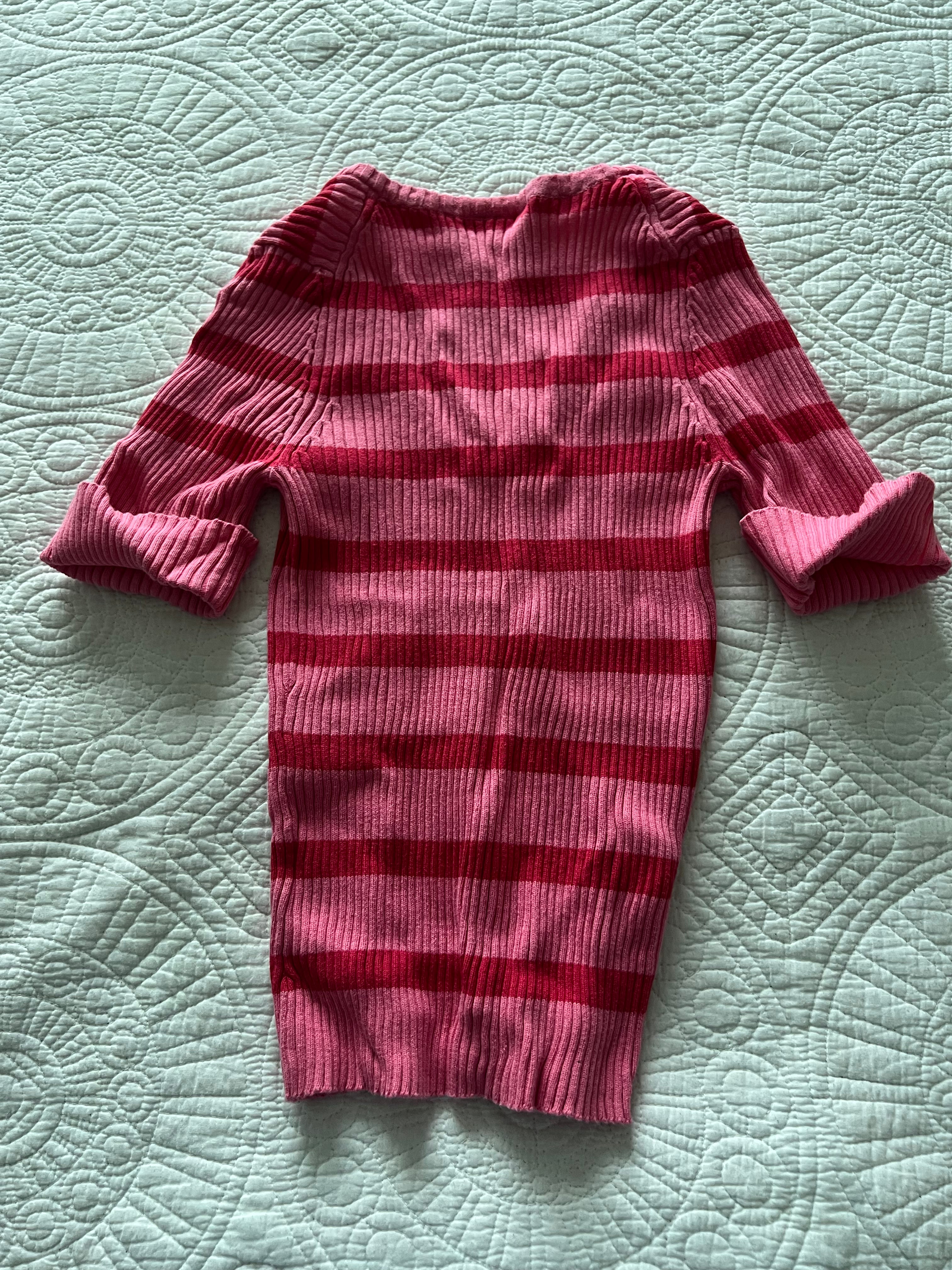 Stripy pink jumper