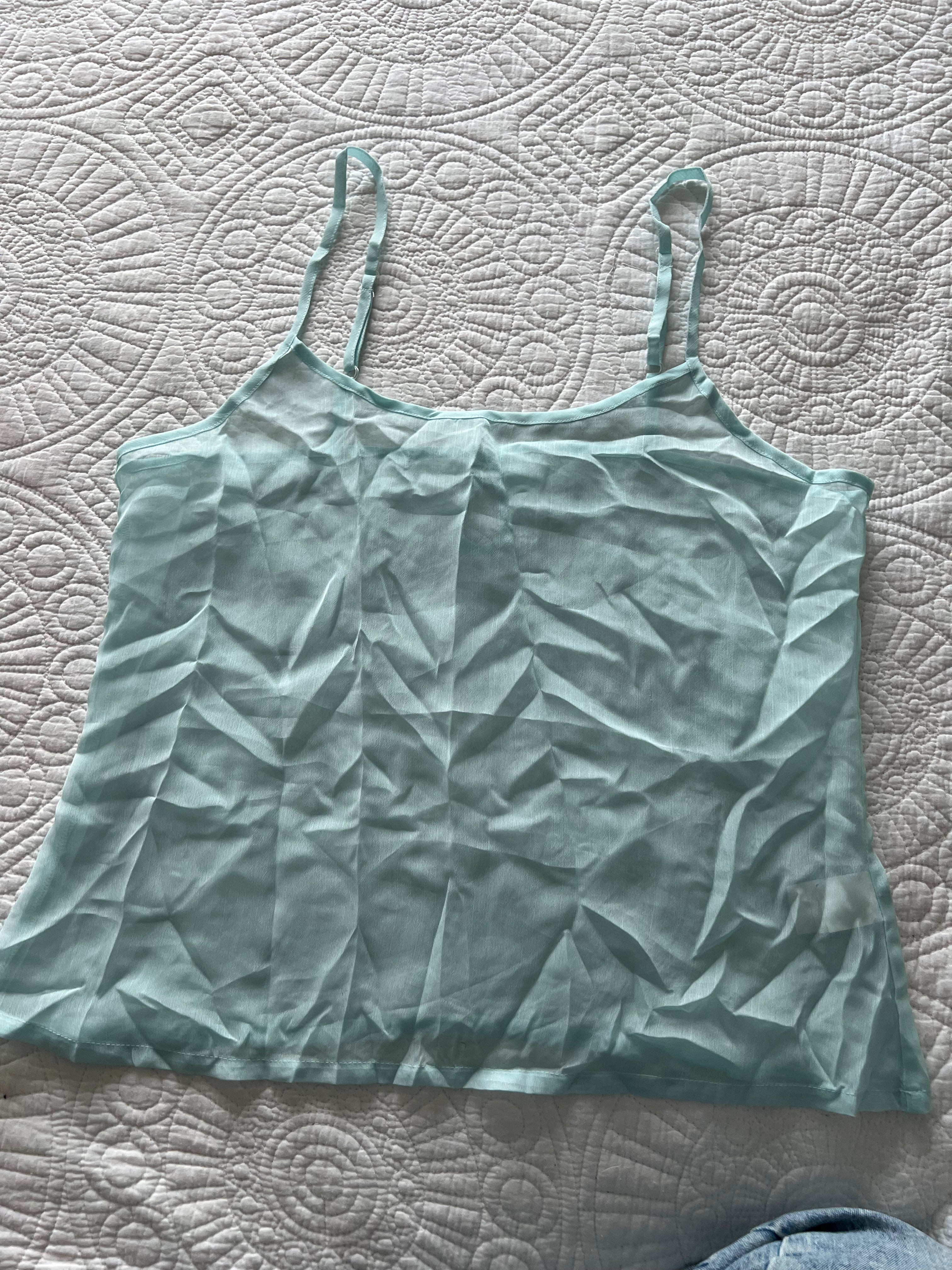 Light blue strappy top