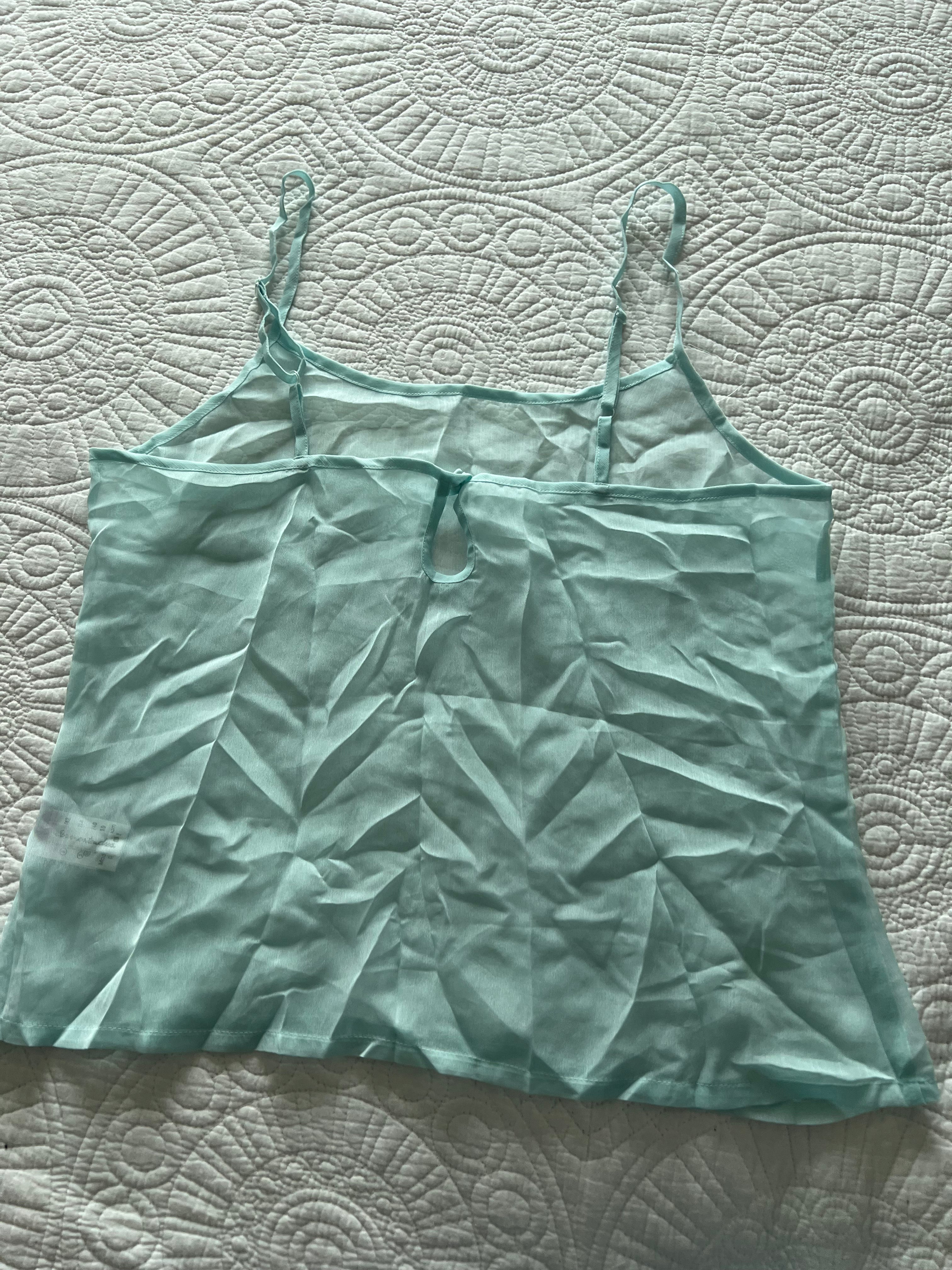 Light blue strappy top