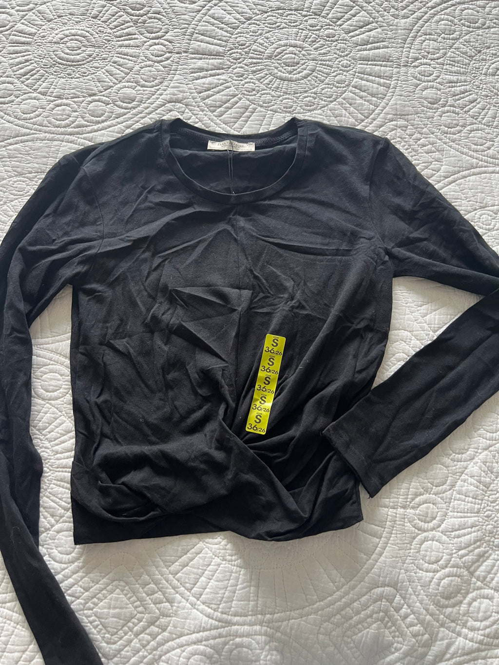 Black long sleeve top