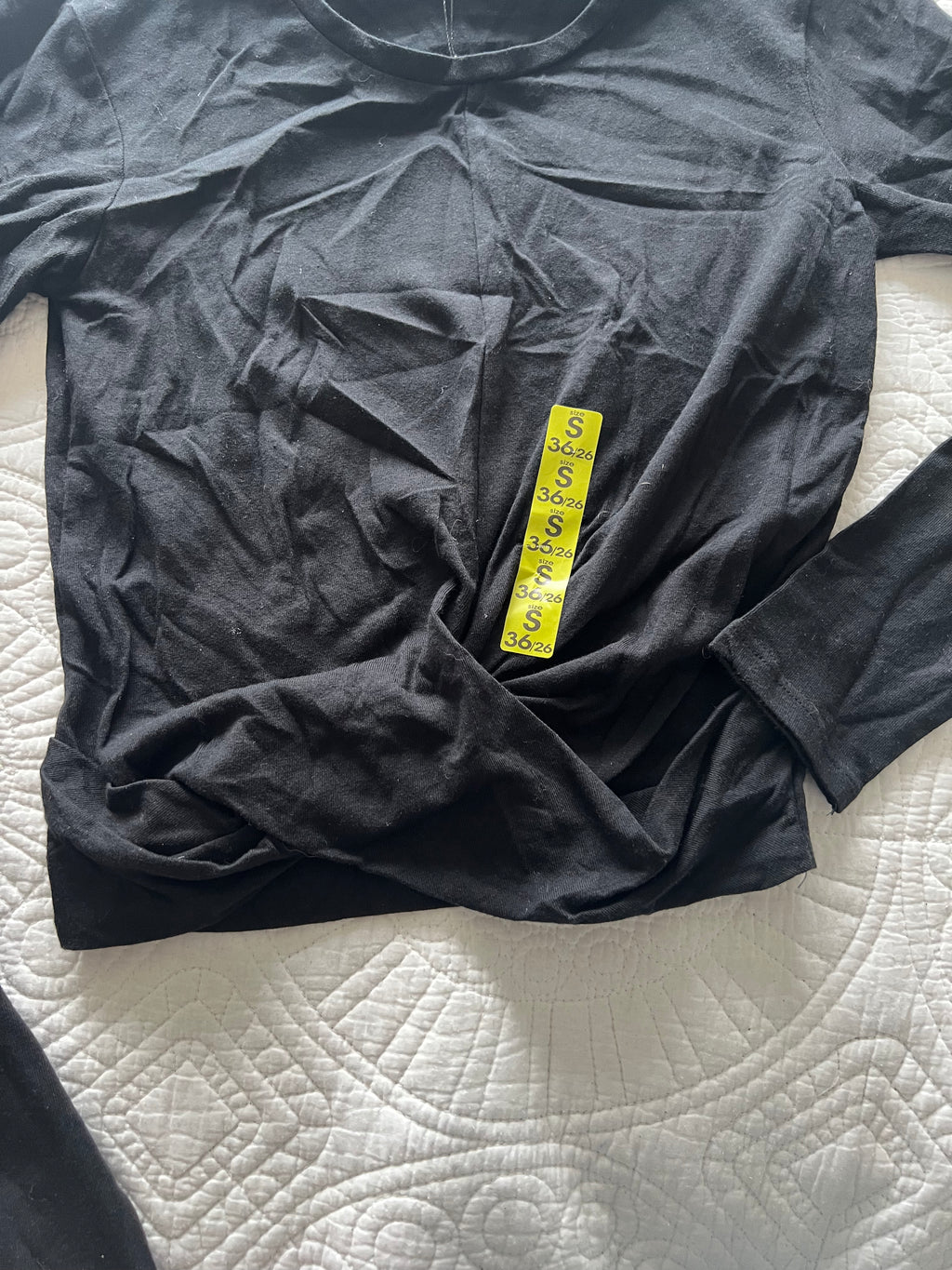 Black long sleeve top