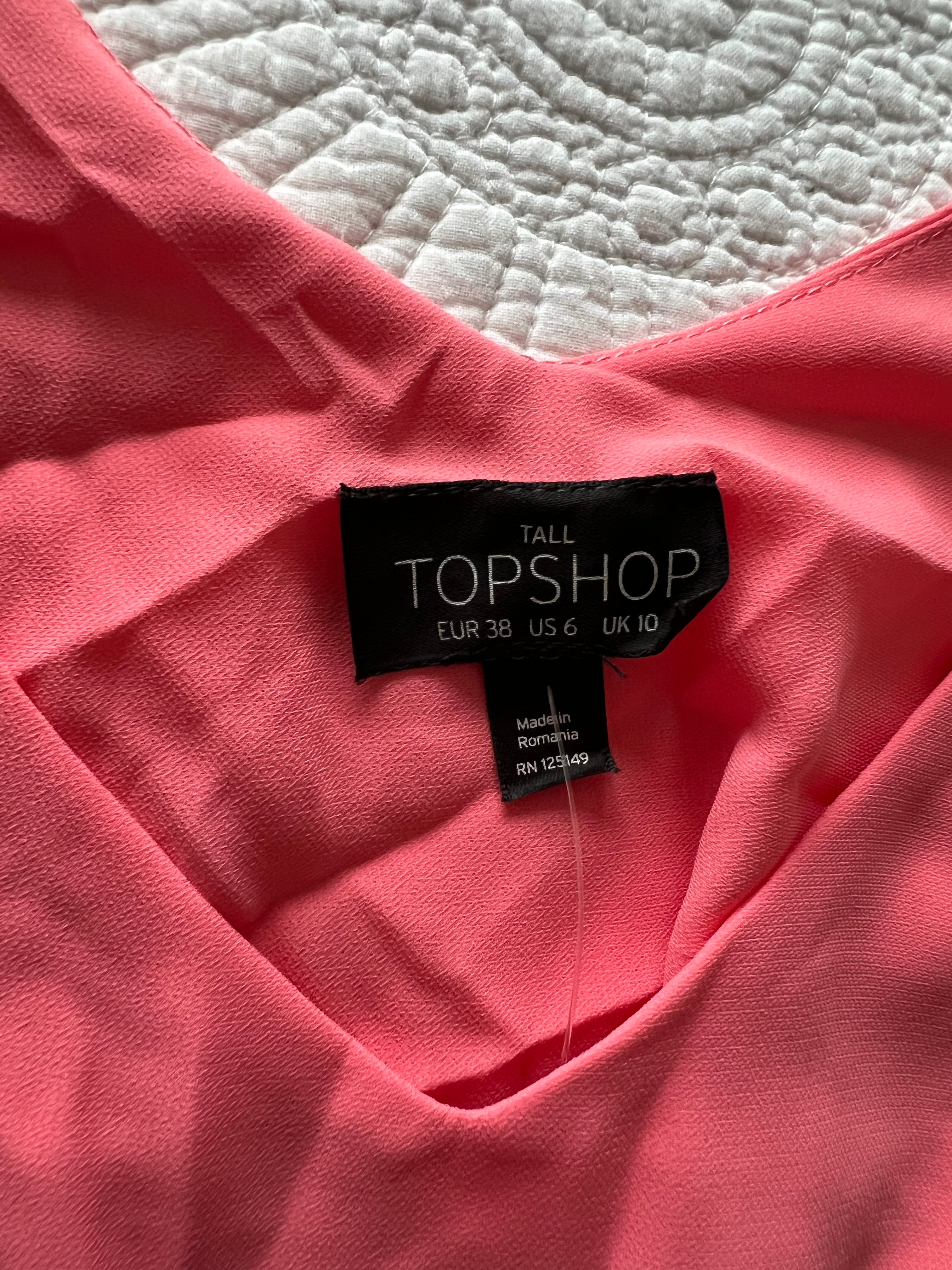 Pink flowy vest top