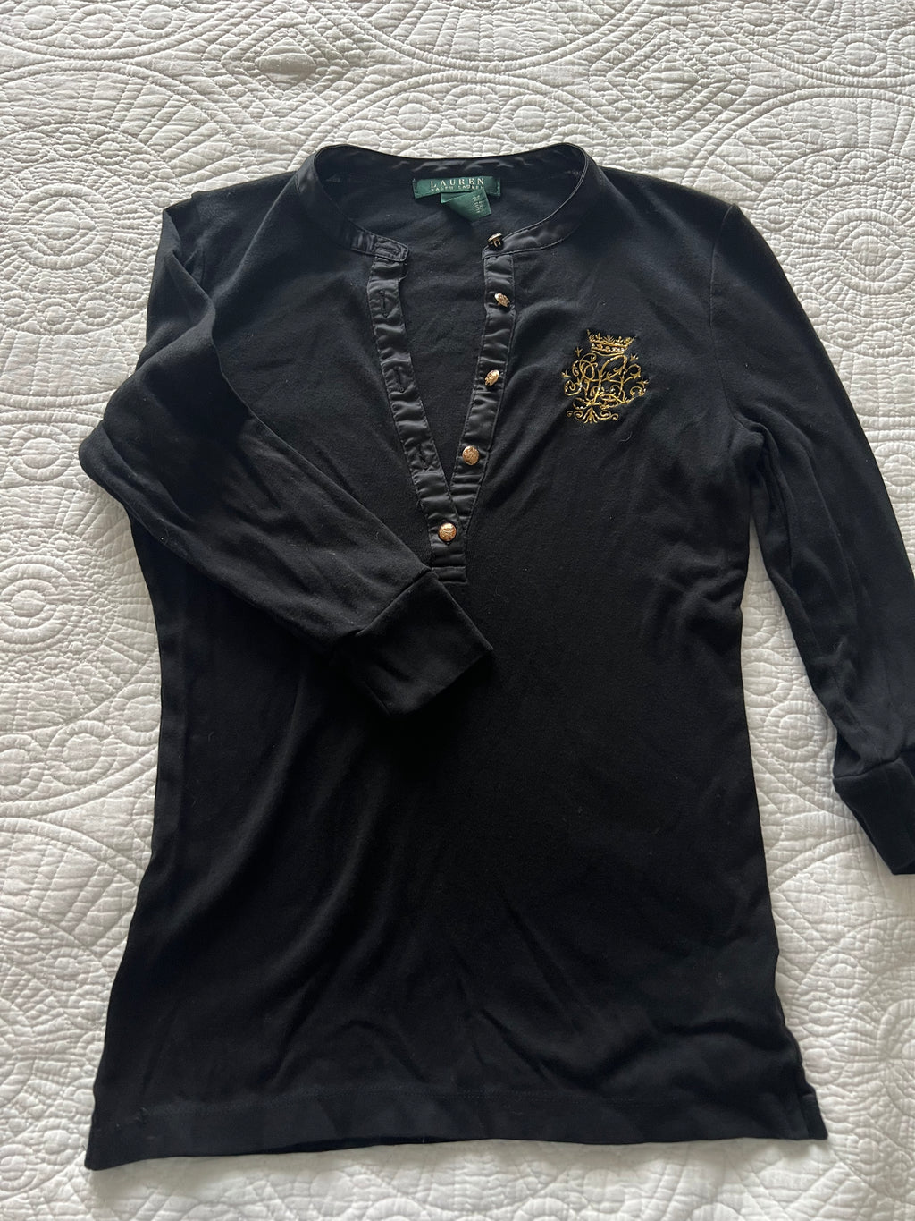 Black Ralph Lauren long sleeve top