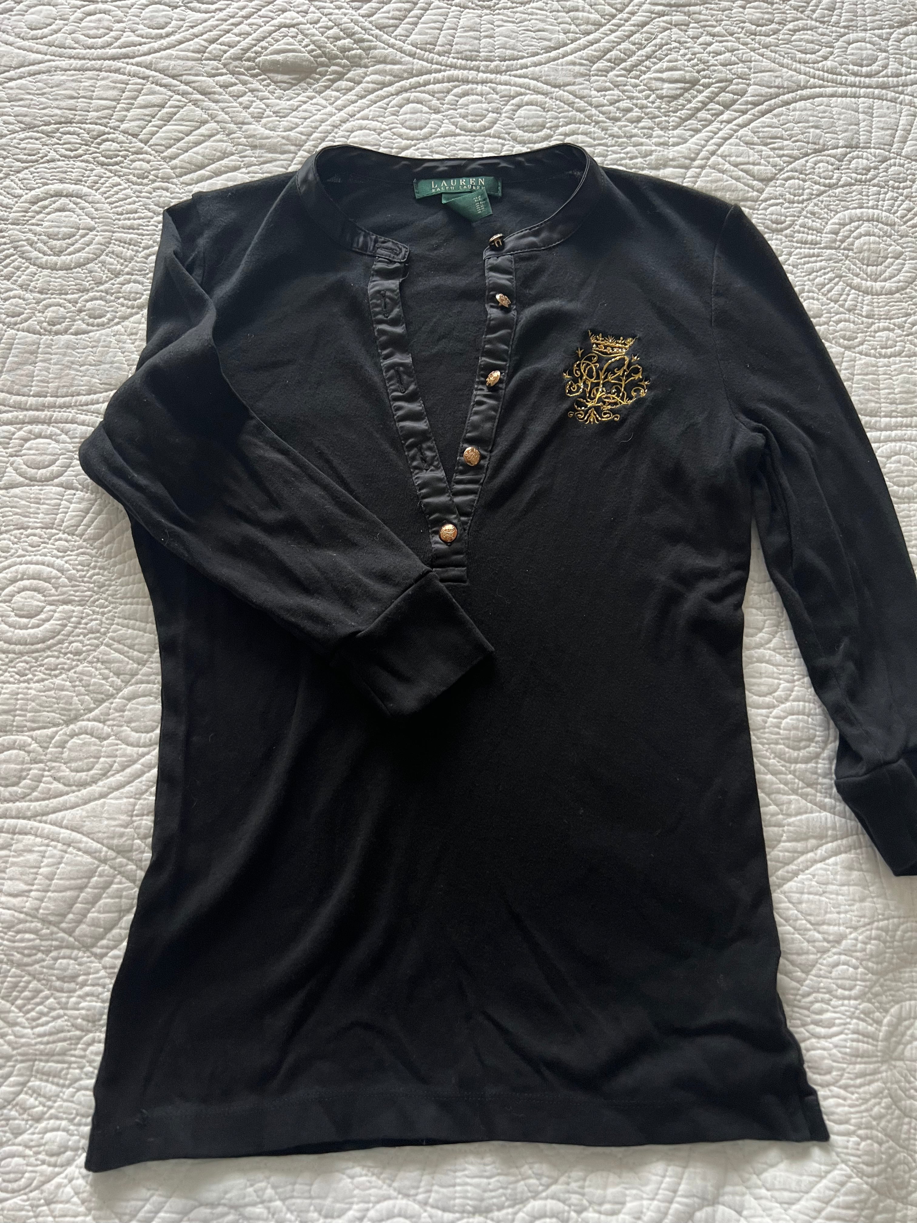 Black Ralph Lauren long sleeve top