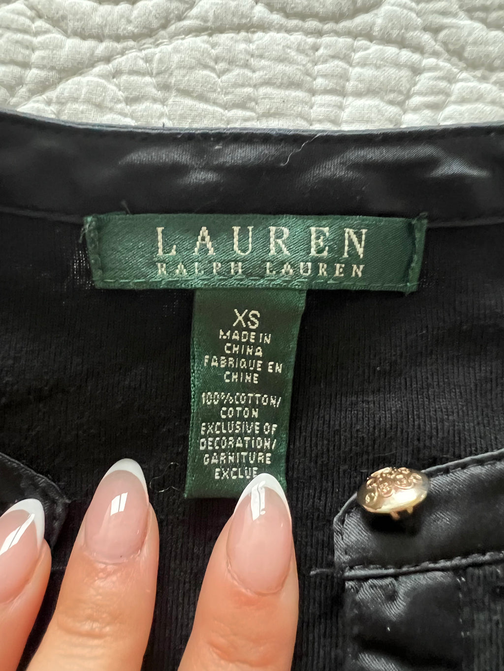 Black Ralph Lauren long sleeve top