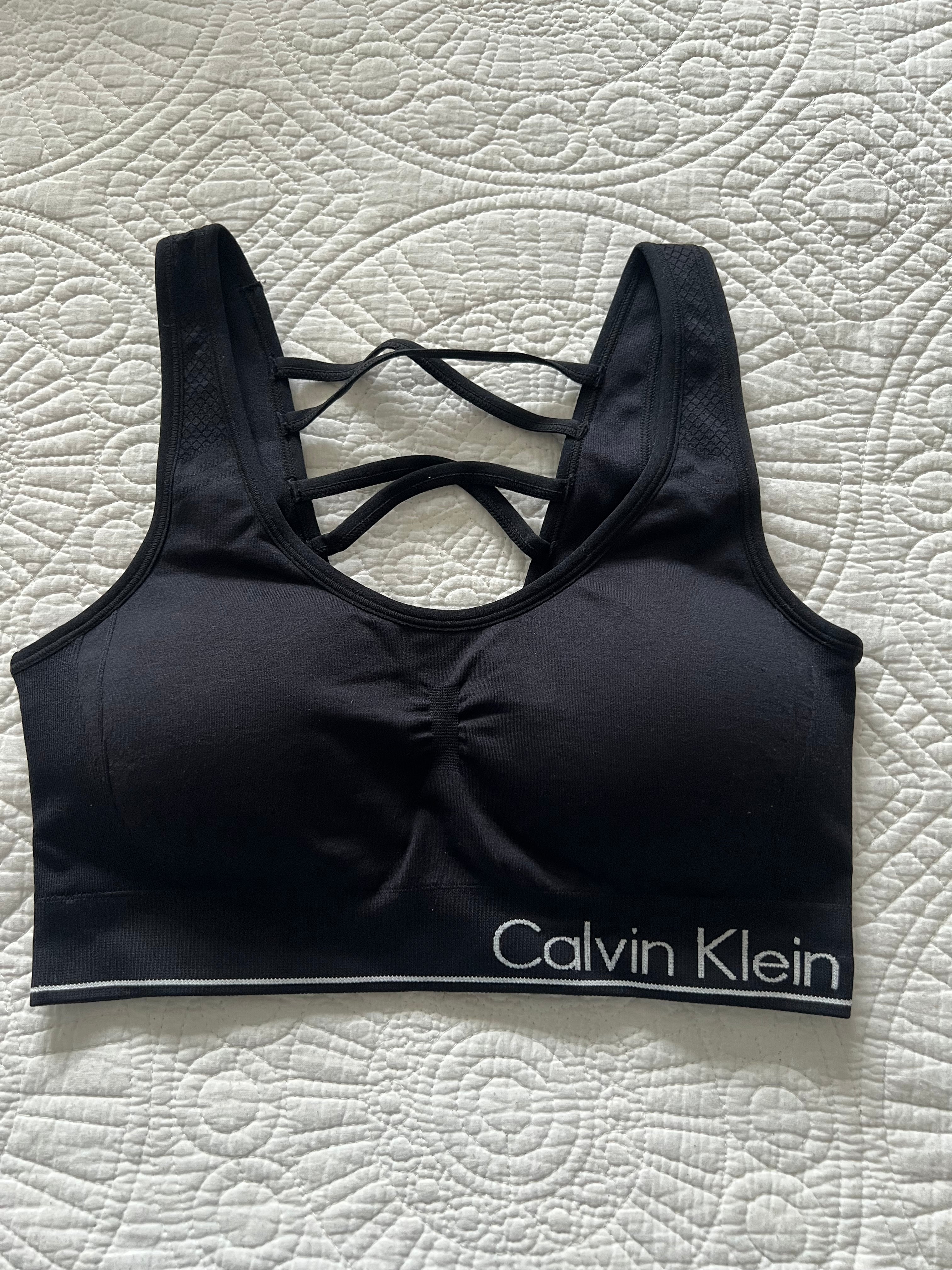 Black Calvin Klein sports bra