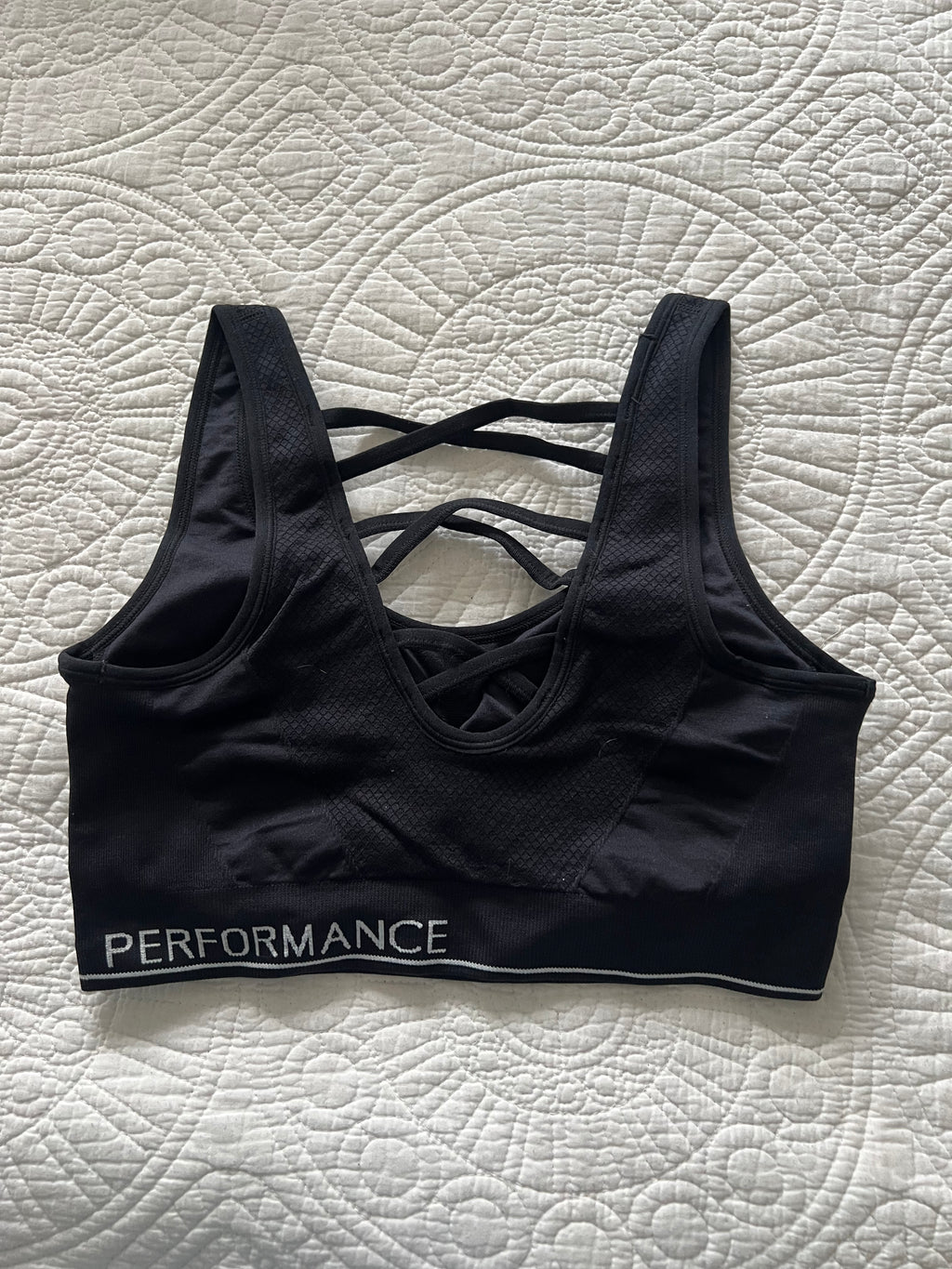 Black Calvin Klein sports bra