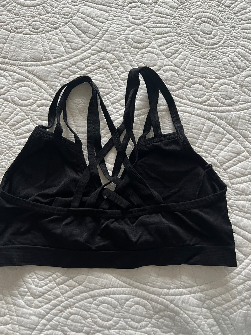 Black XOXO sports bra