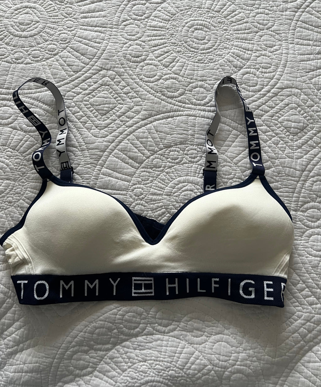 Tommy Hilfiger white sports bra