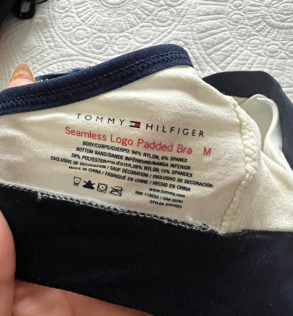 Tommy Hilfiger white sports bra
