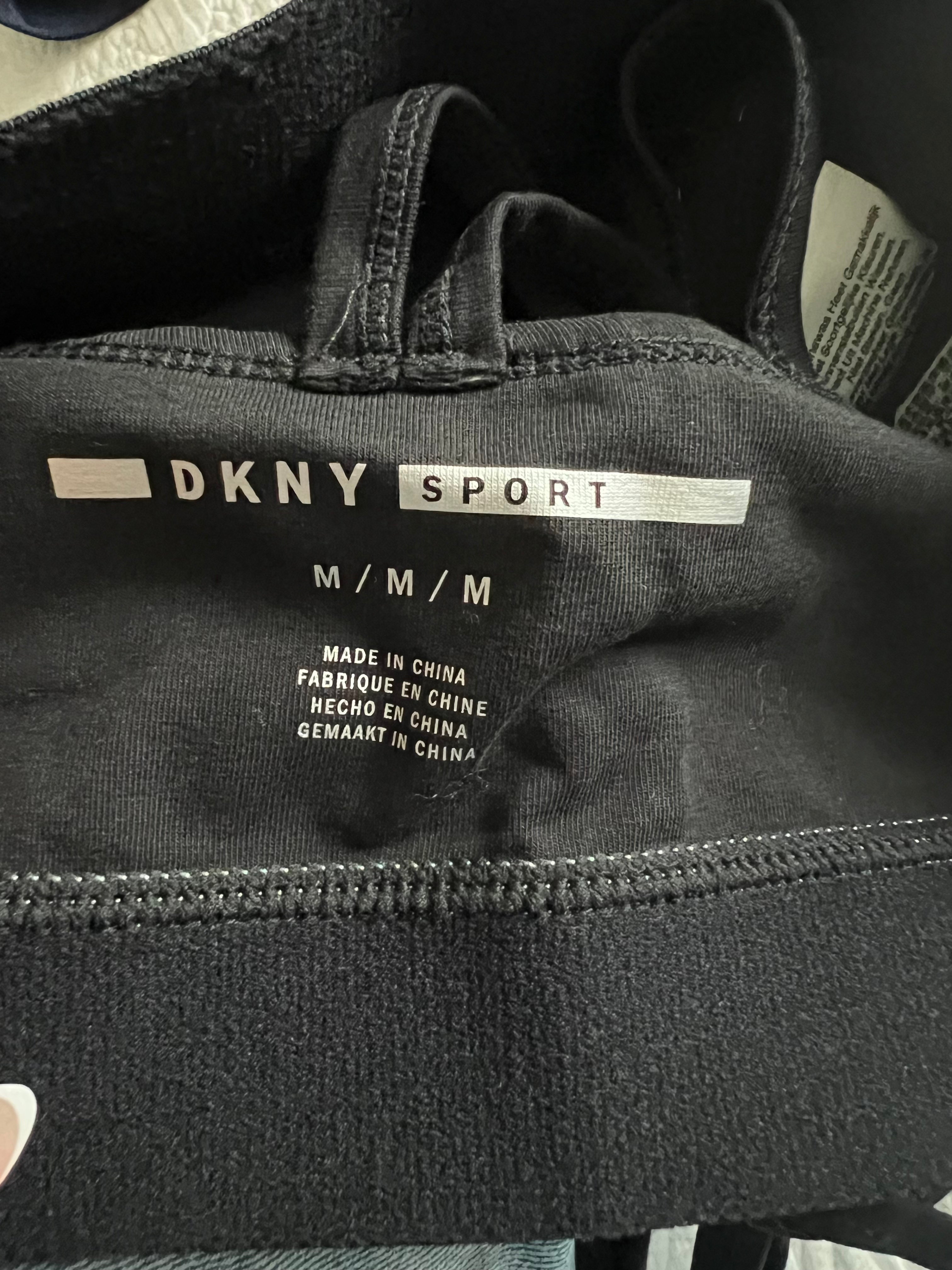 DKNY black sports bra