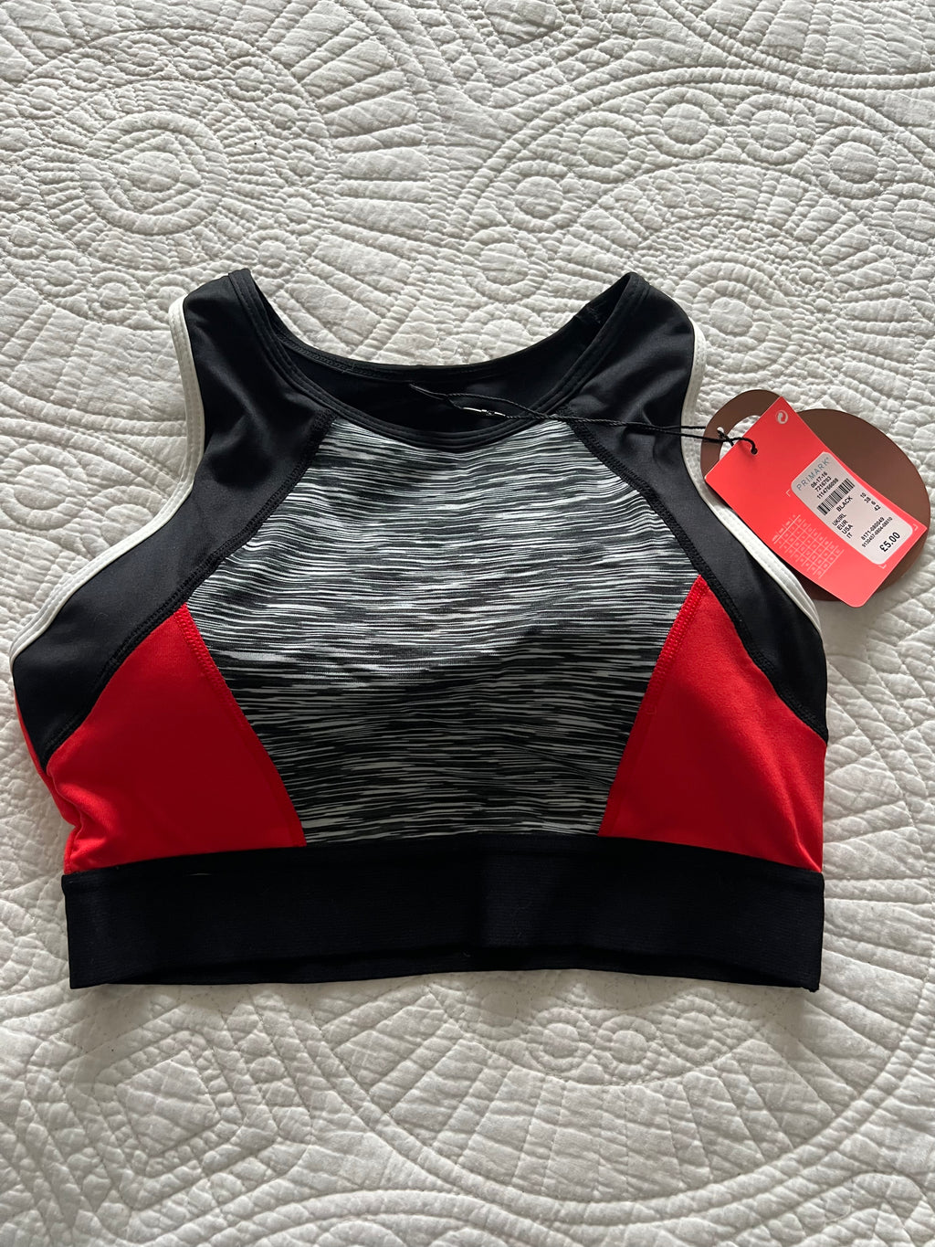 Grey sports bra