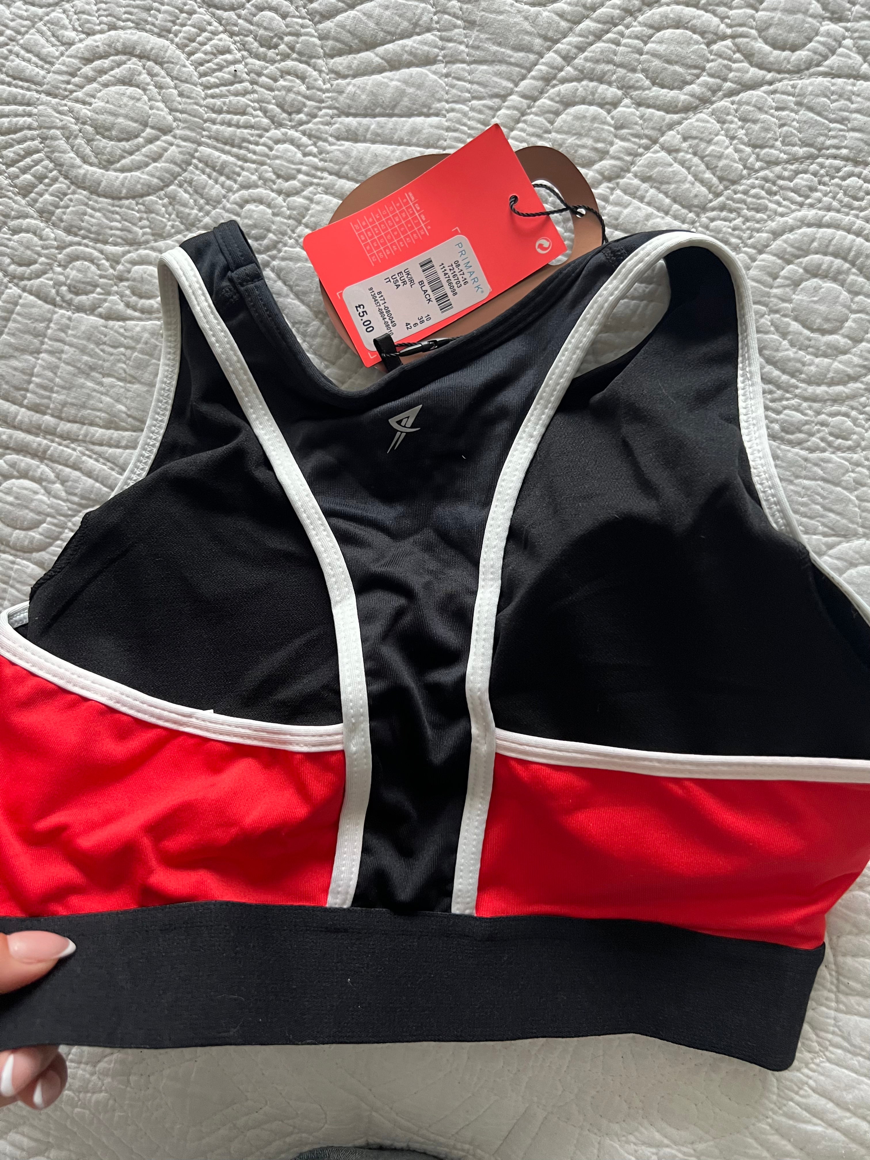Grey sports bra