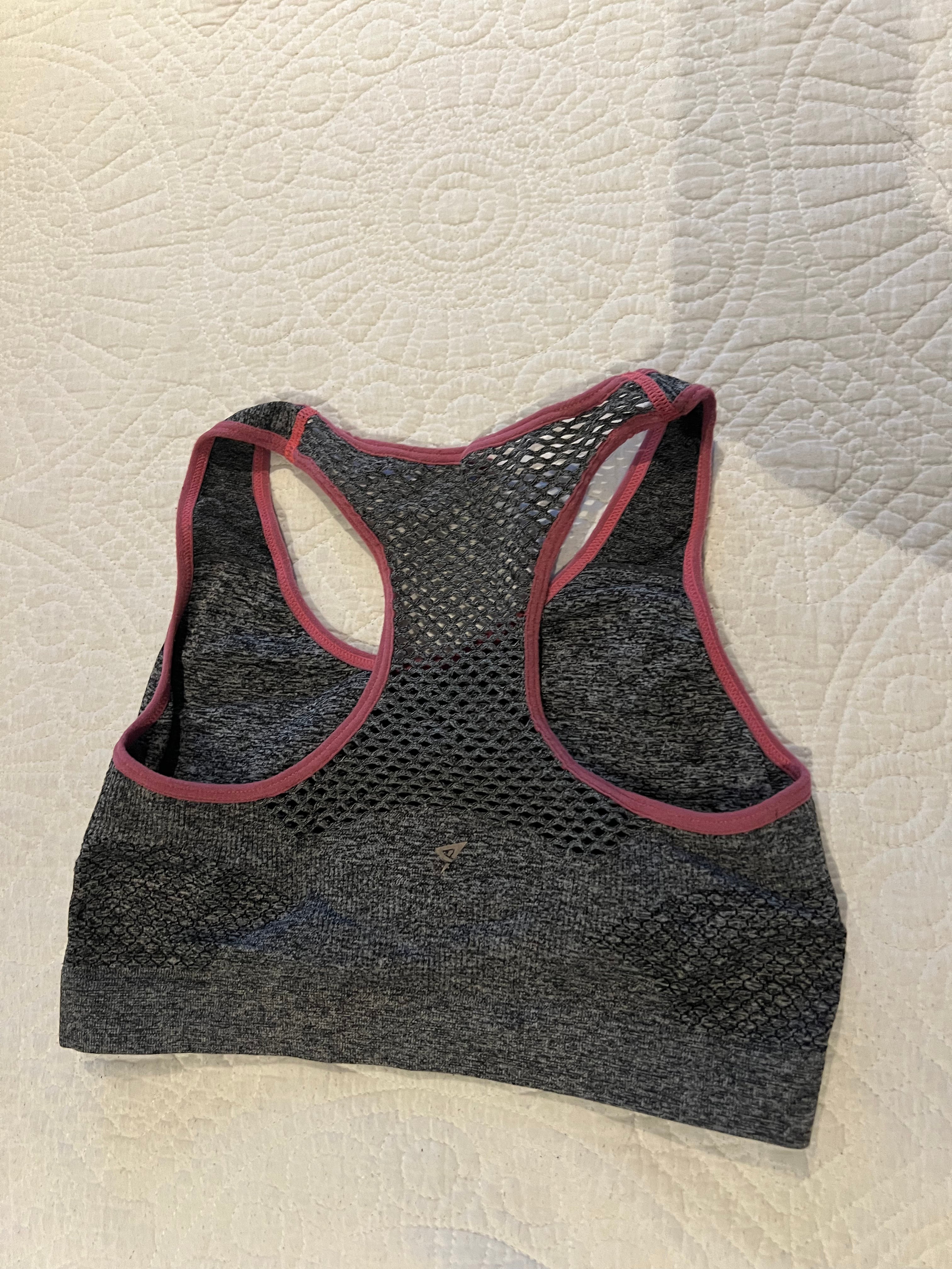 Dark grey sports bra