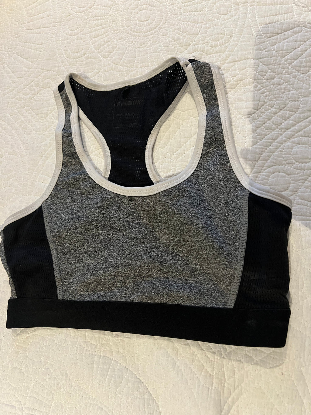 Grey sports bra