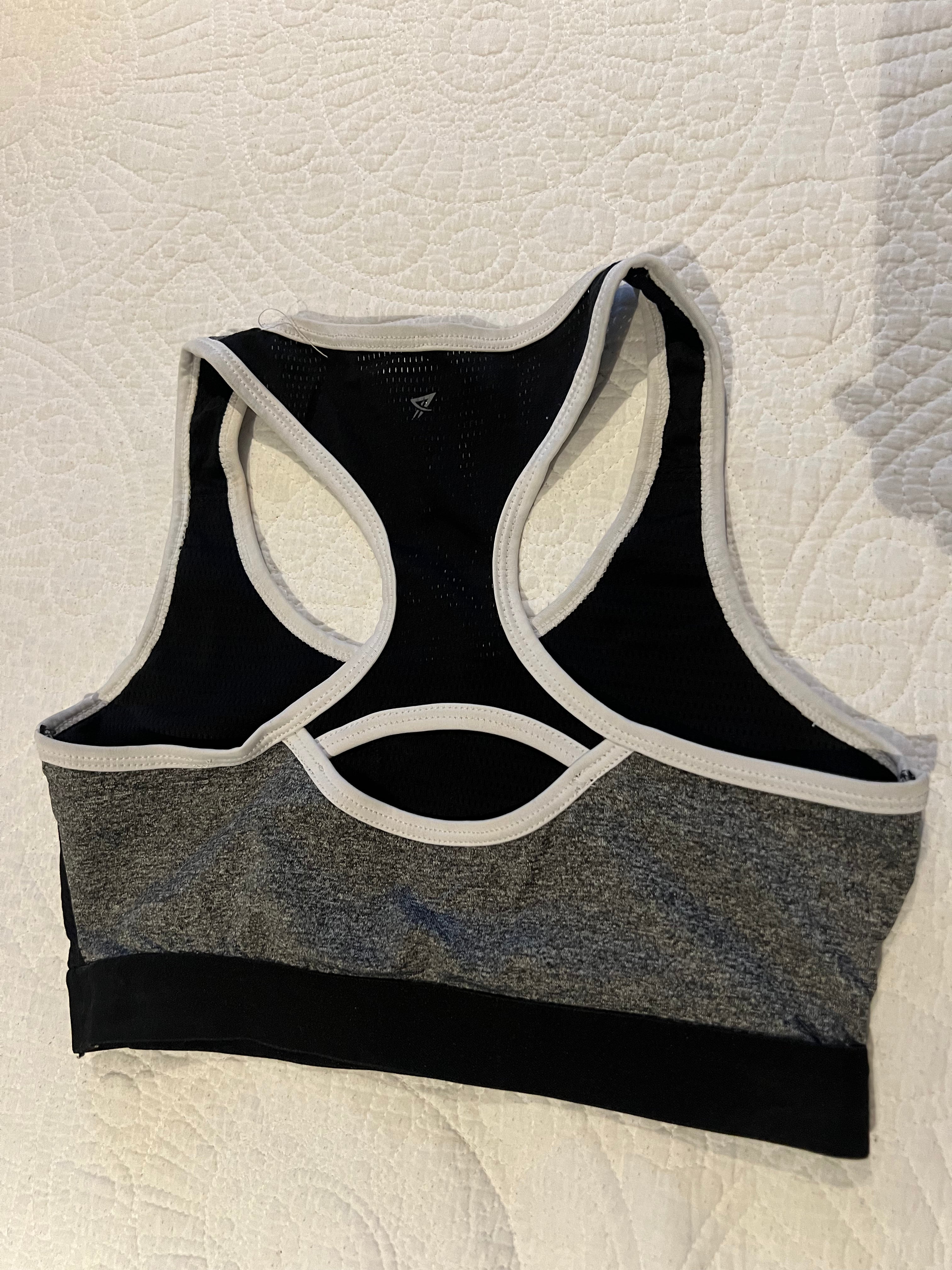 Grey sports bra