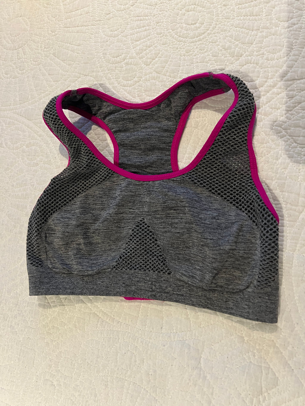 Grey sports bra