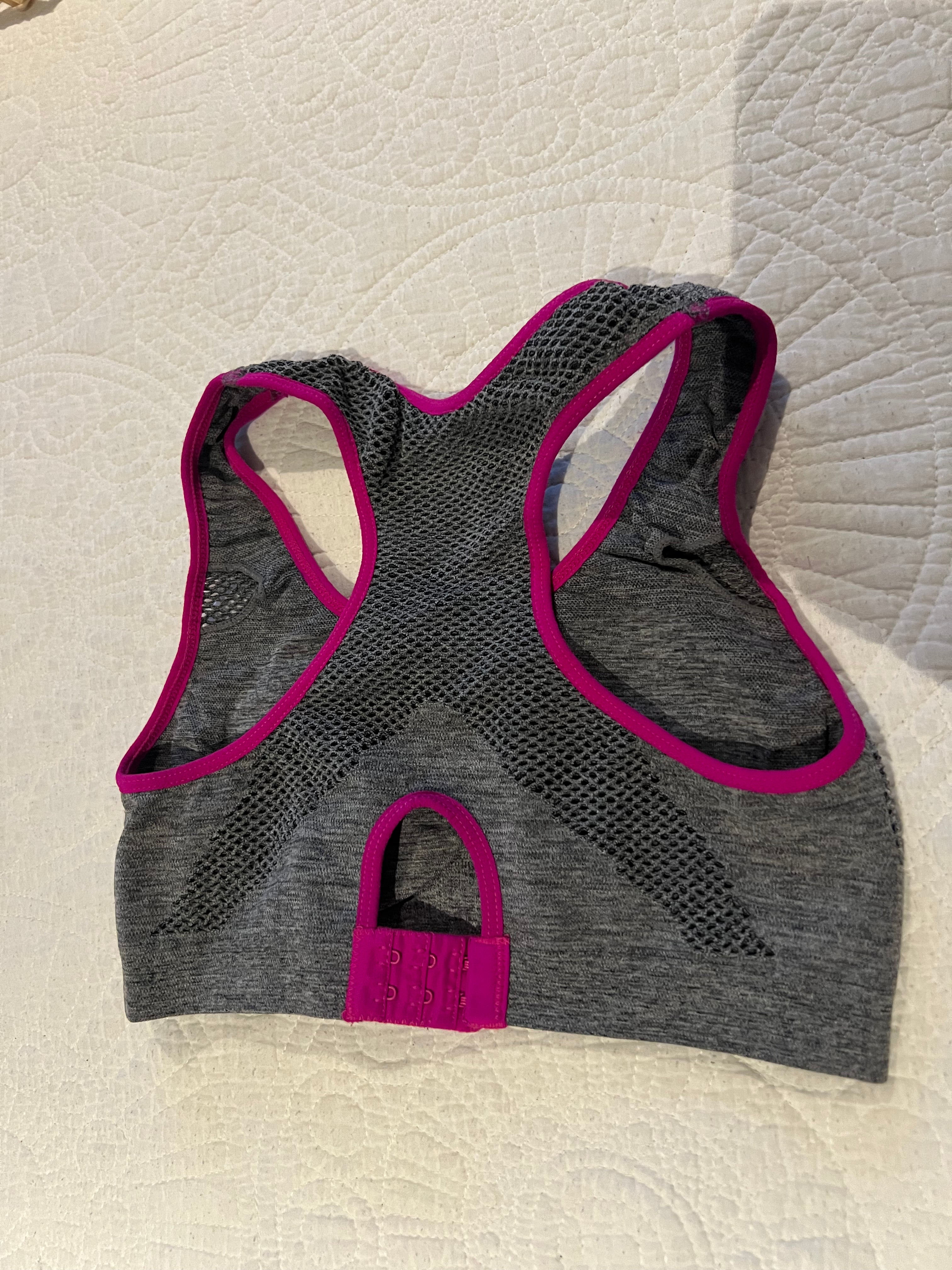 Grey sports bra