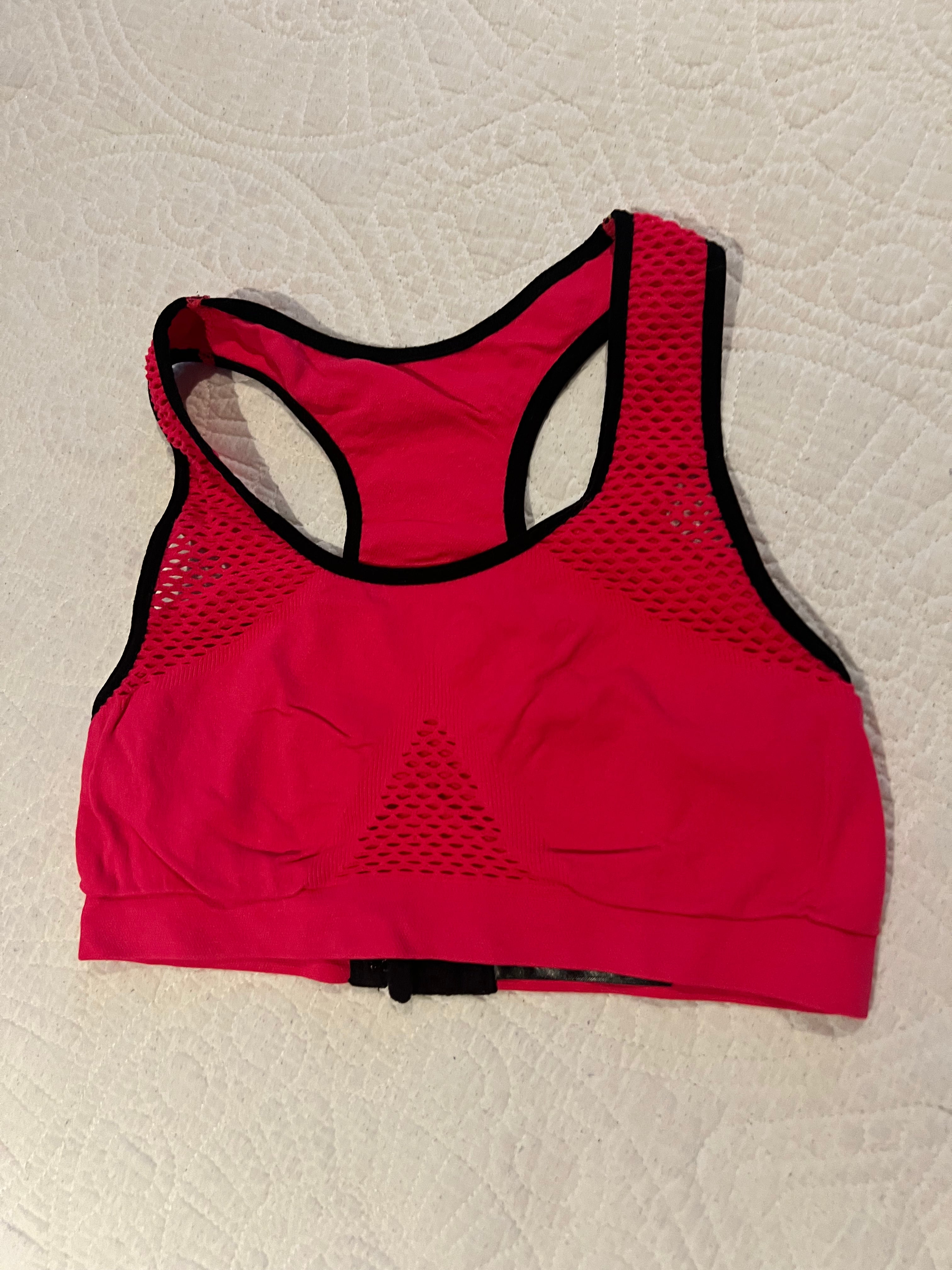 Red sports bra