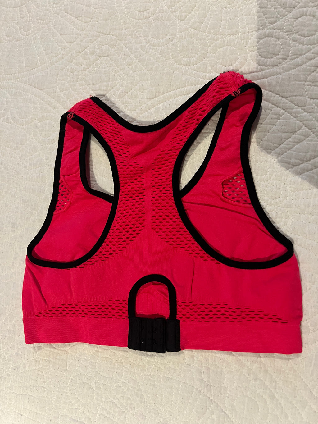Red sports bra