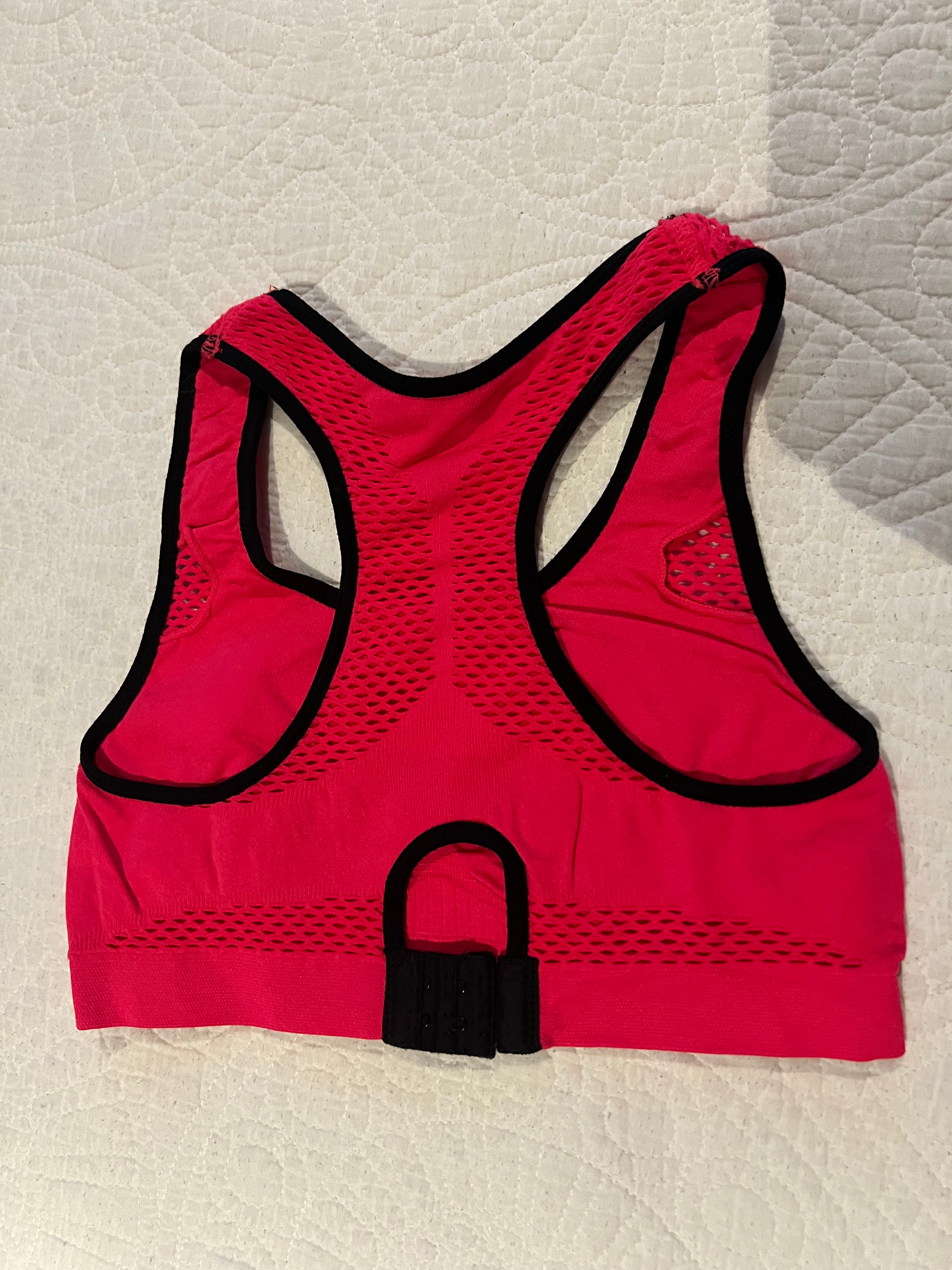 Red sports bra
