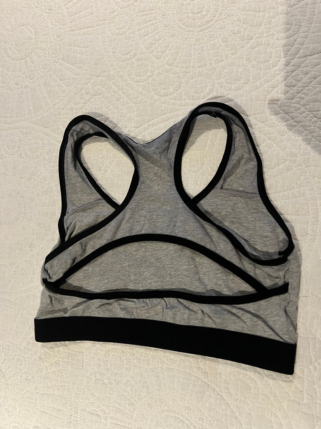Grey sports bra