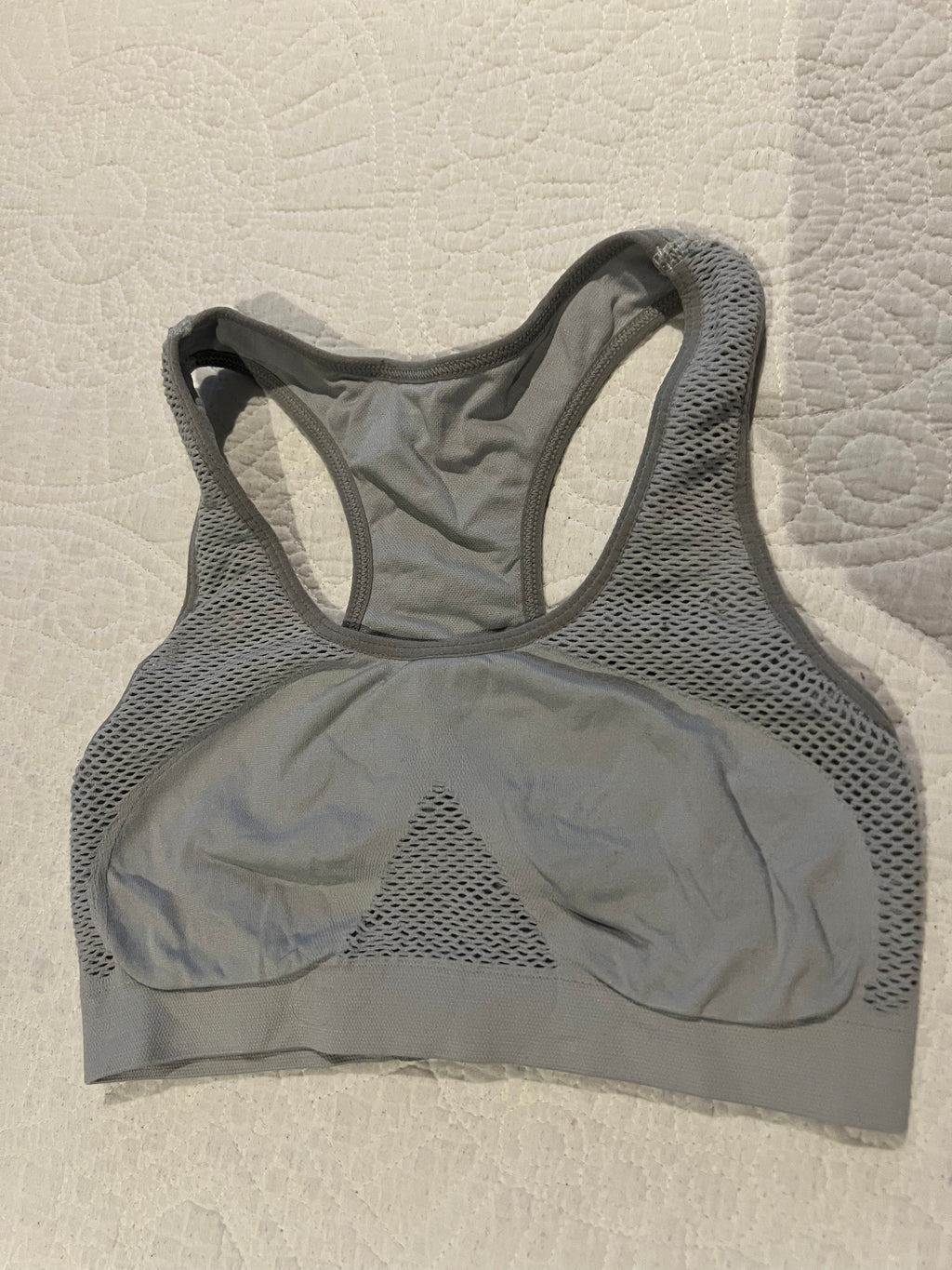Grey sports bra