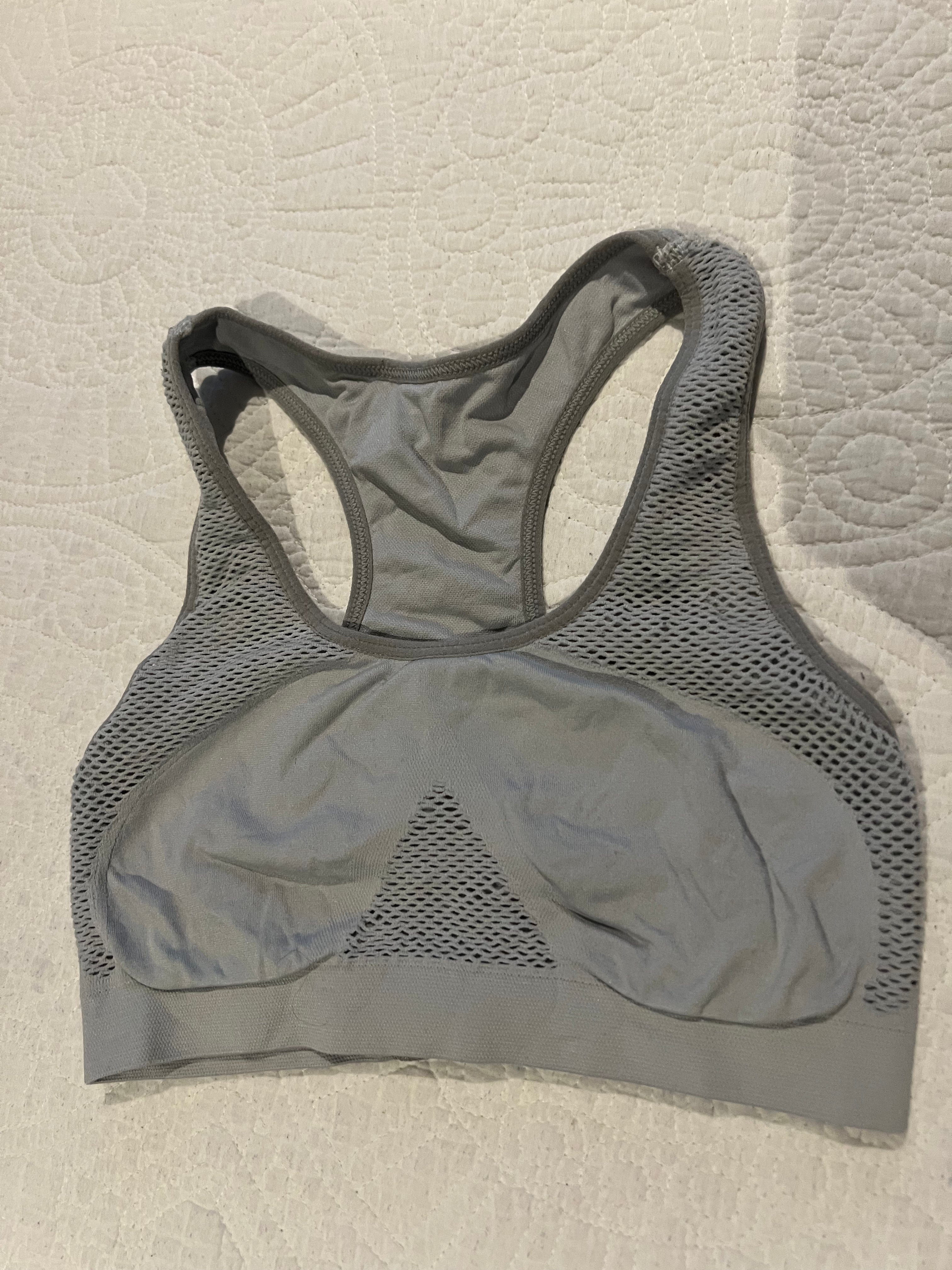 Grey sports bra