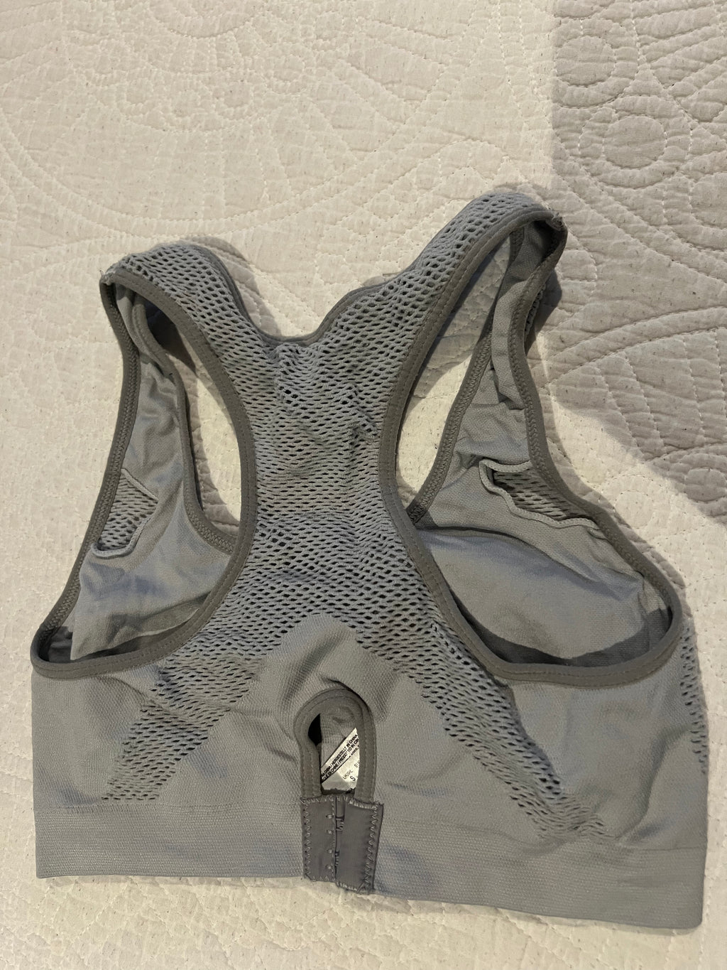 Grey sports bra