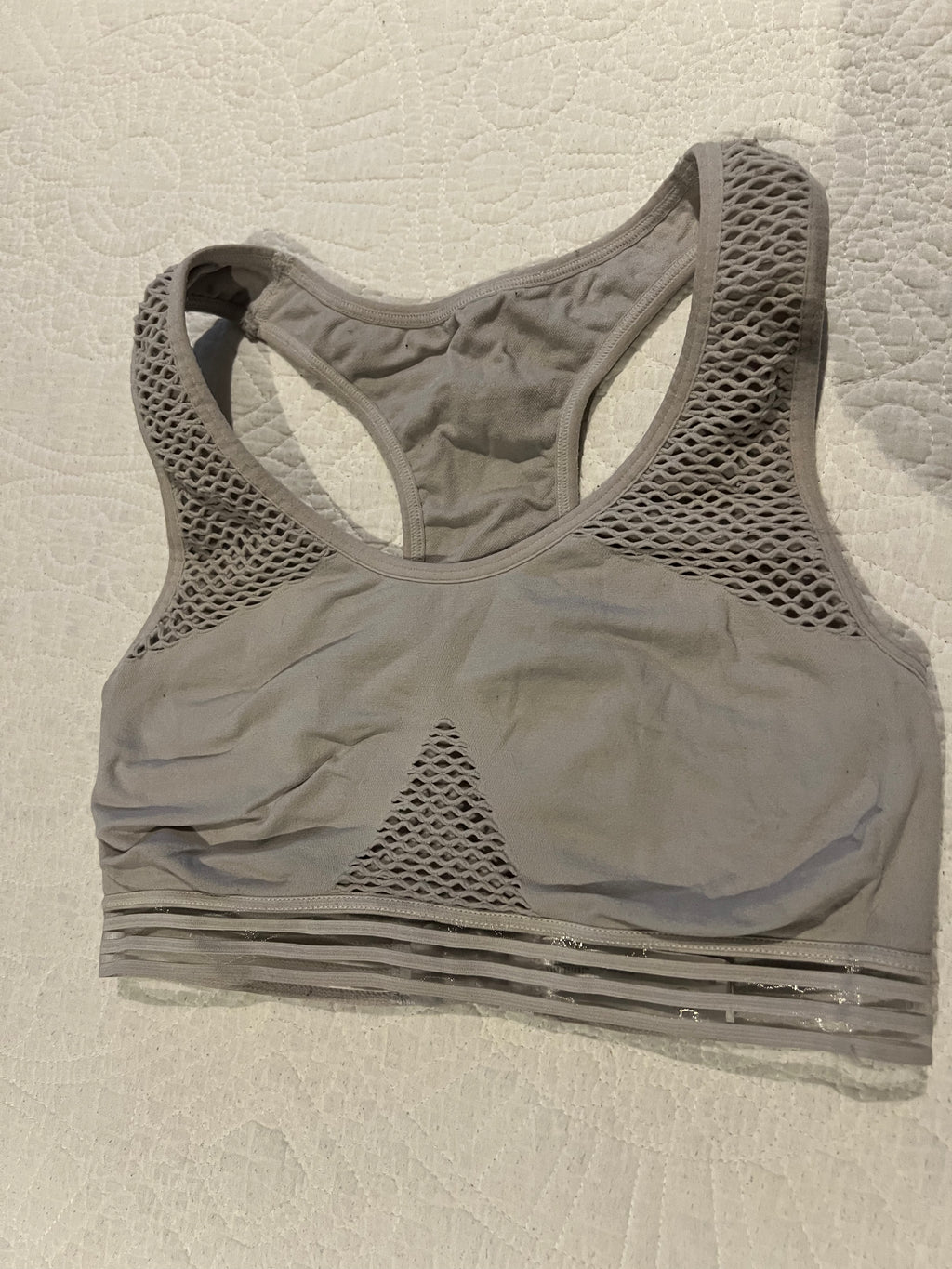 Grey sports bra