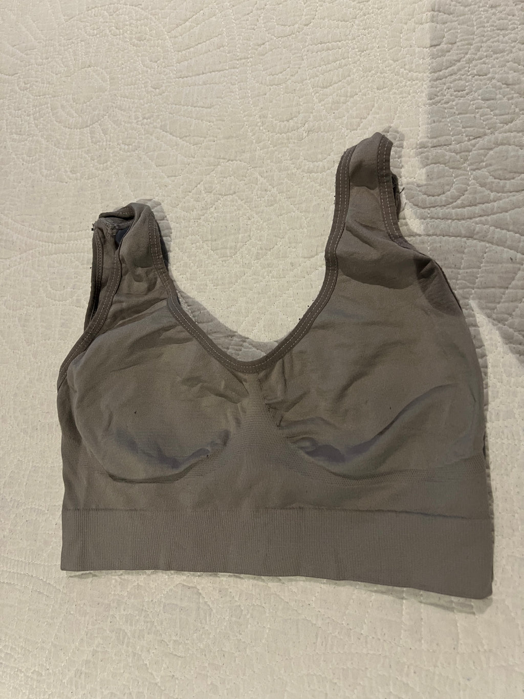 Grey sports bra