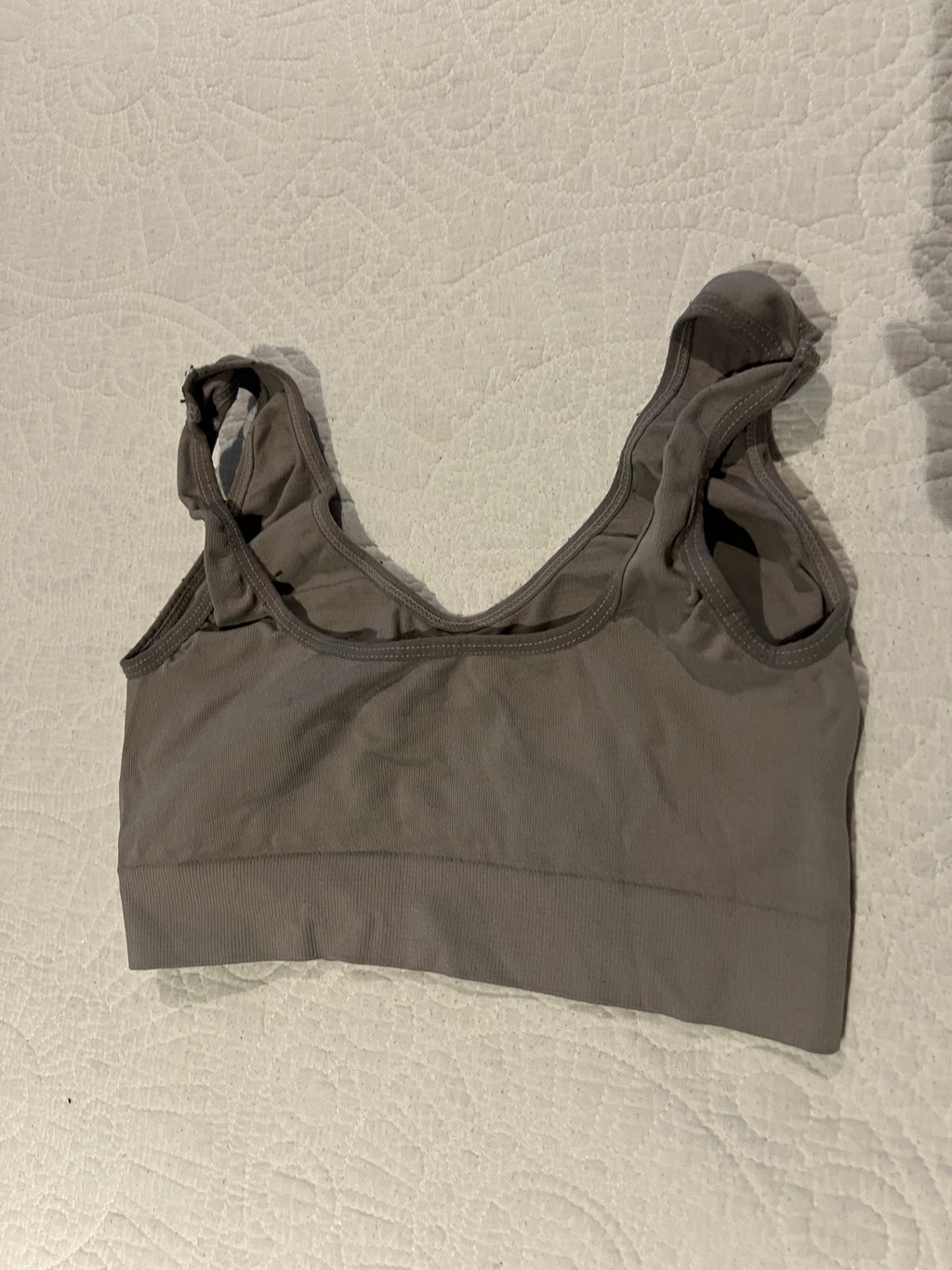 Grey sports bra