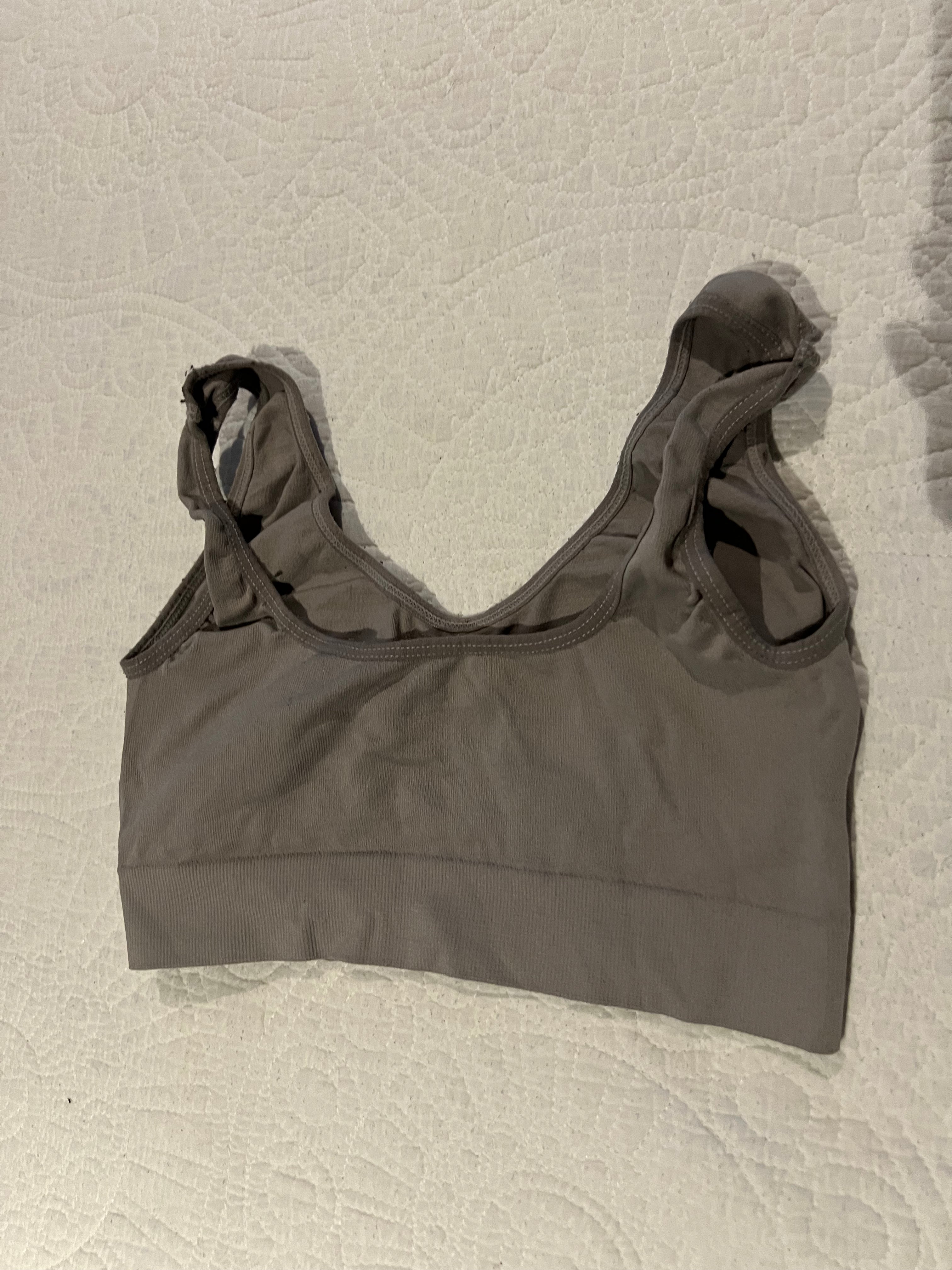 Grey sports bra