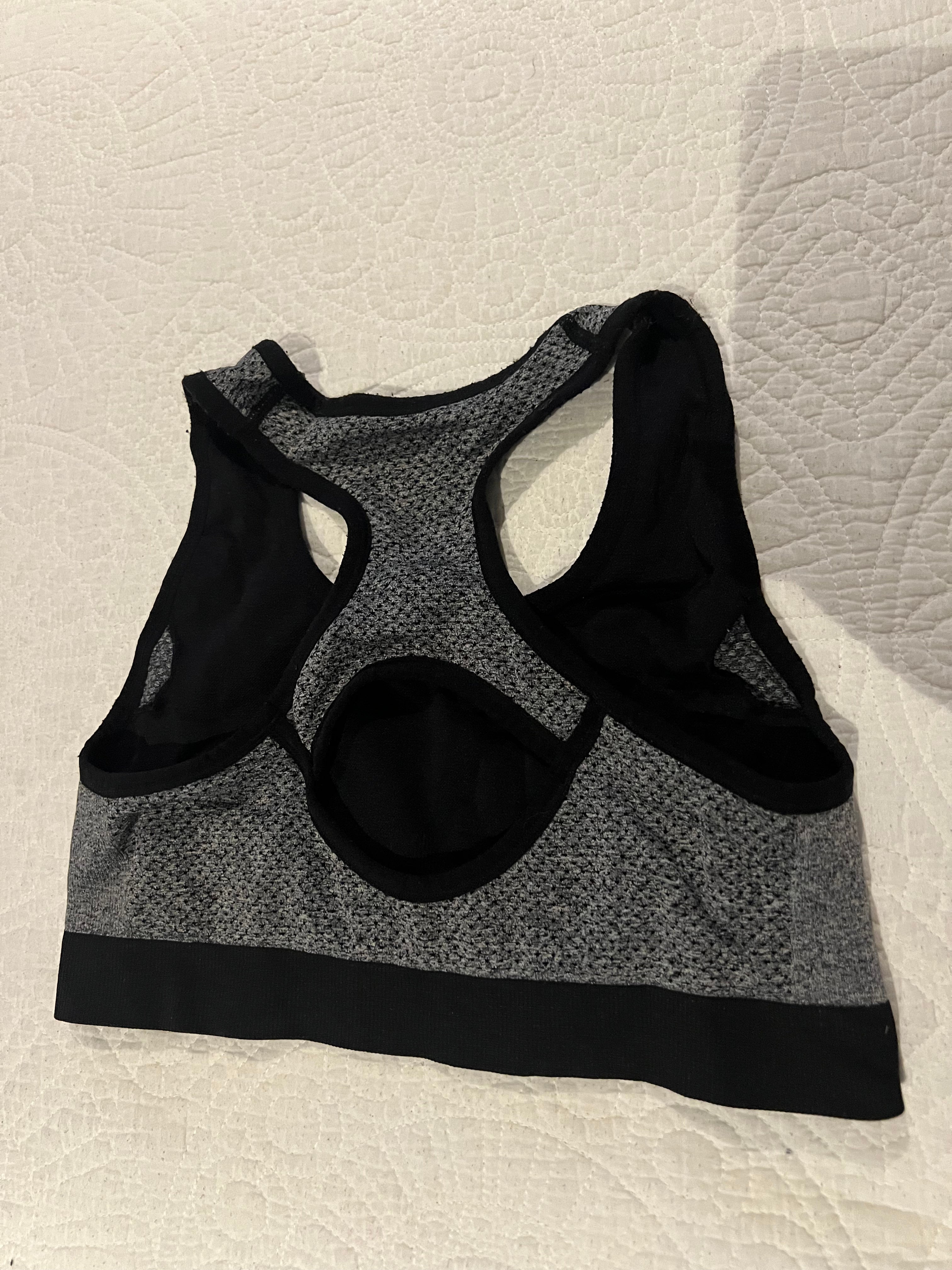 Grey sports bra