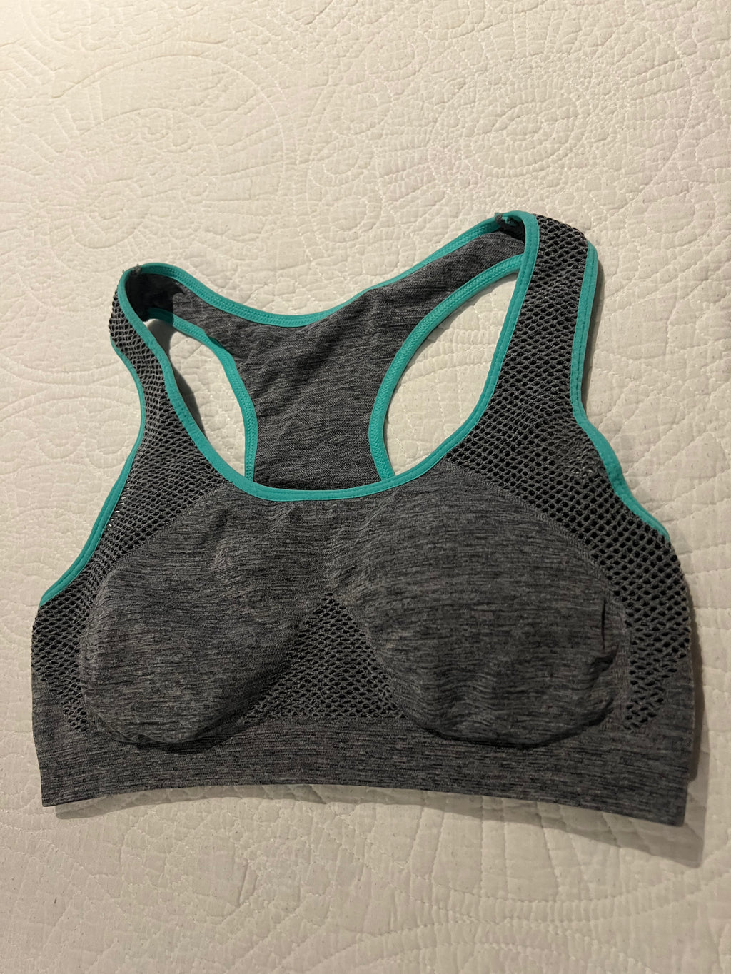 Grey sports bra