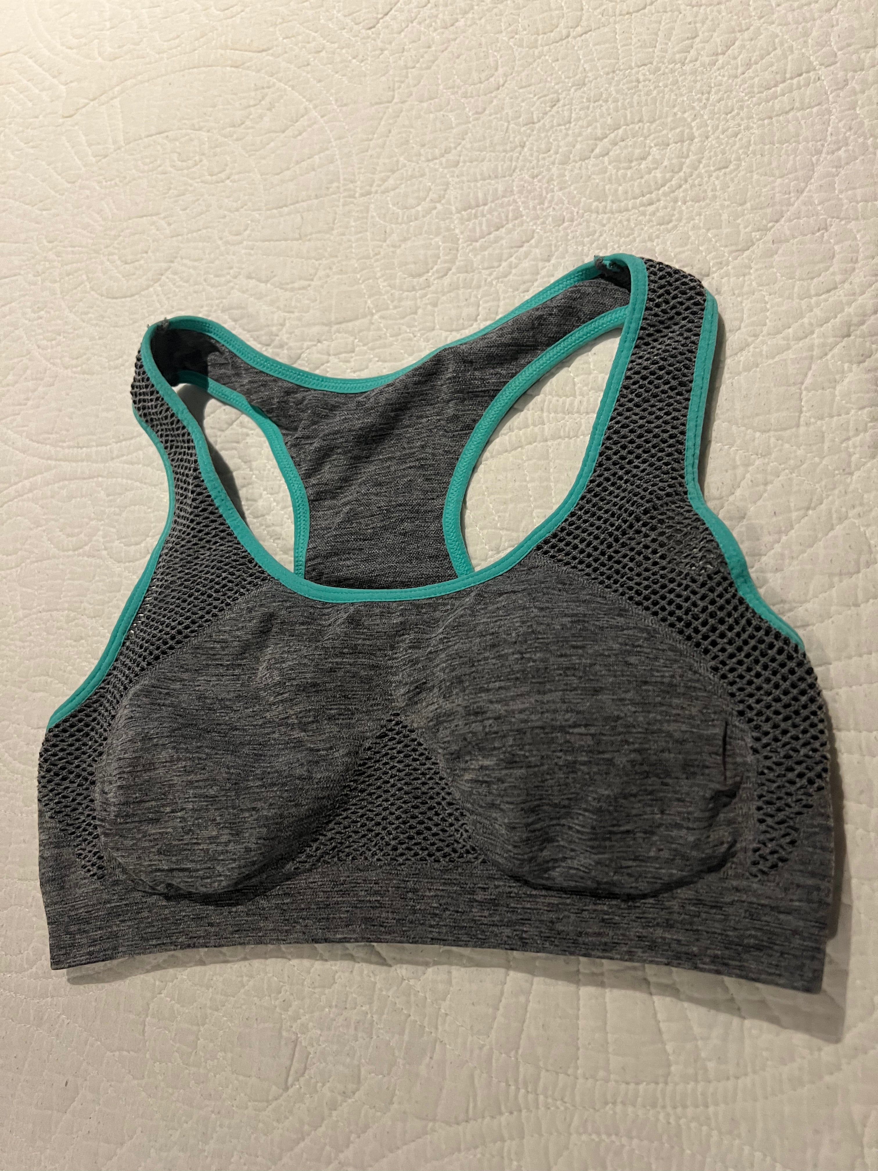 Grey sports bra