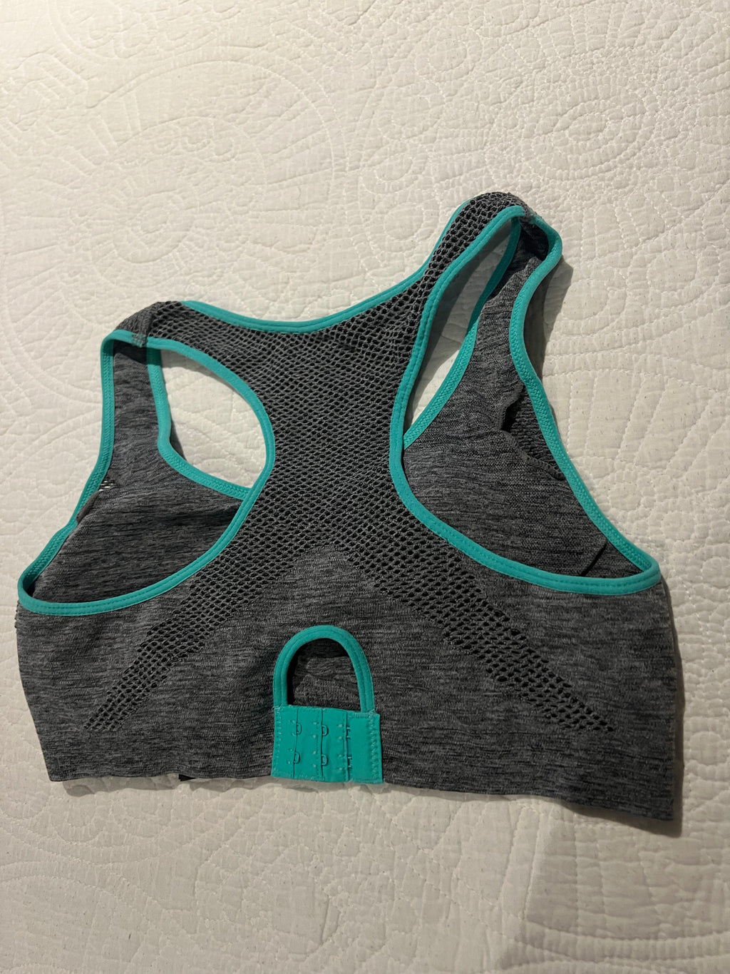 Grey sports bra