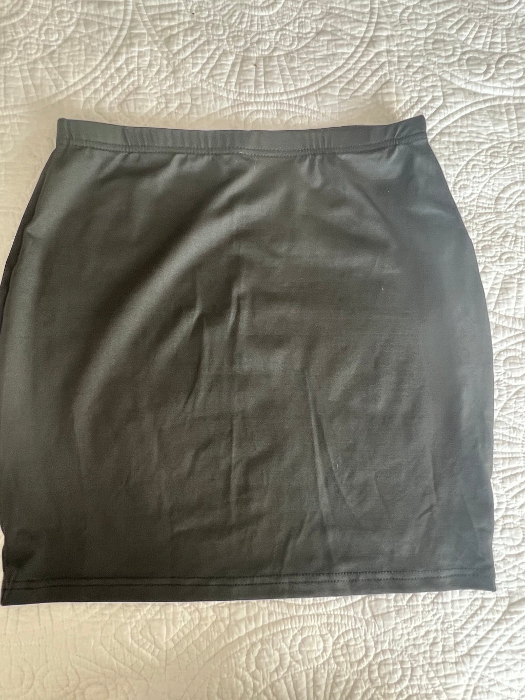 Black mini skirt
