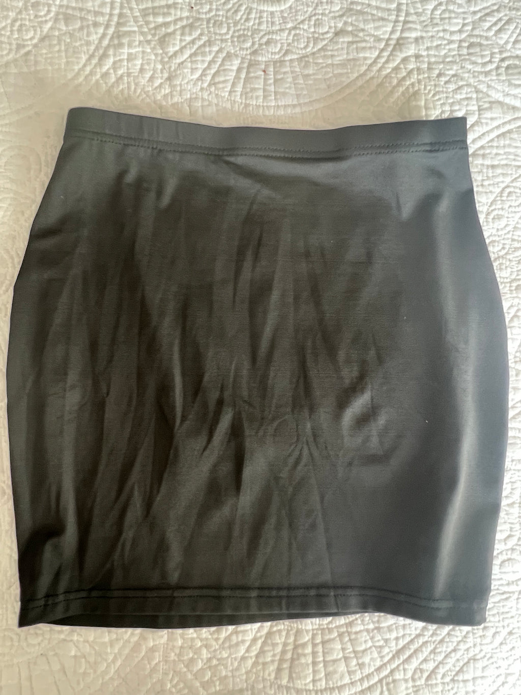 Black mini skirt