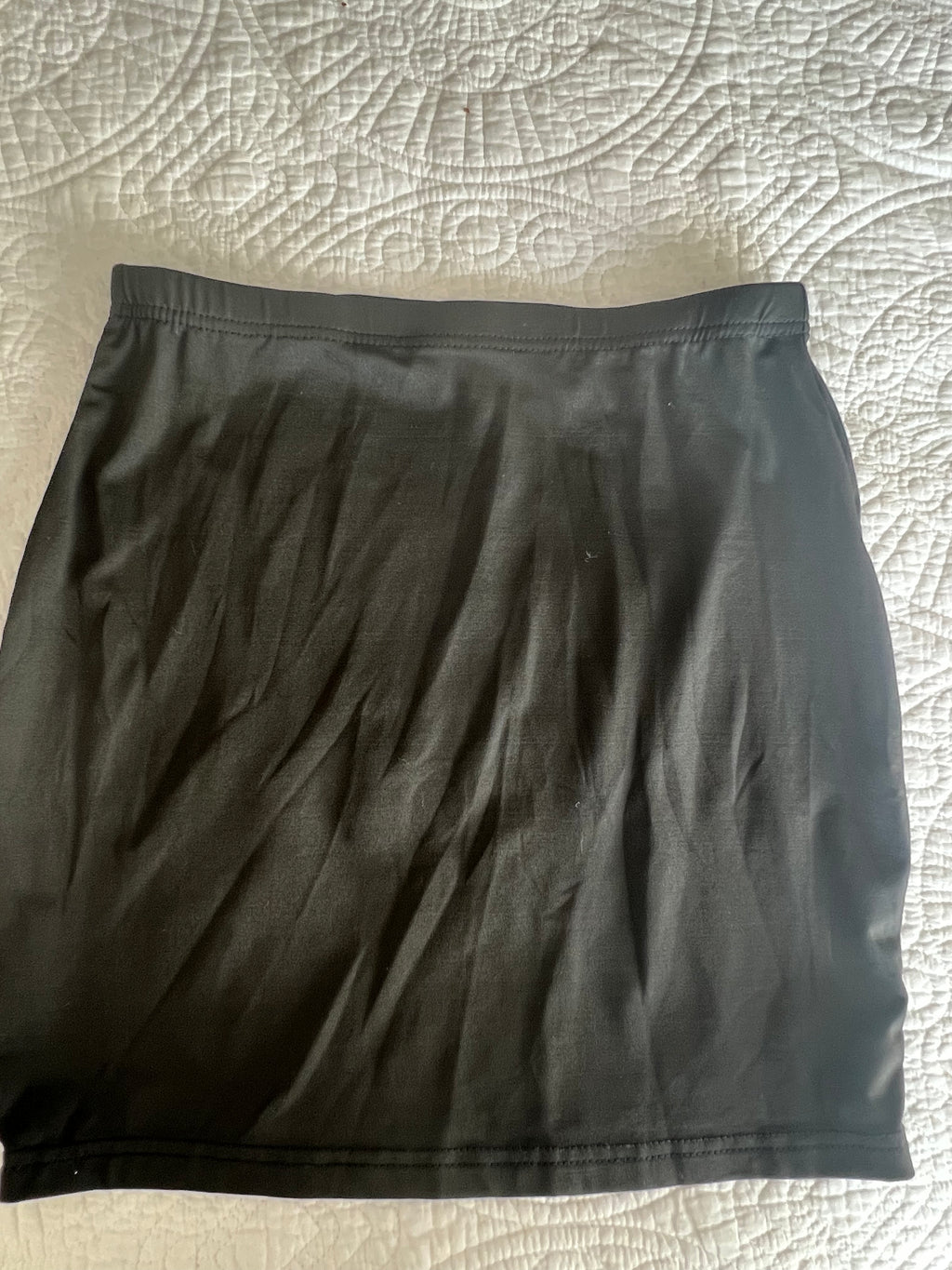 Black mini skirt