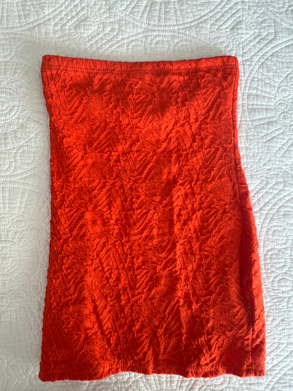Midi red skirt