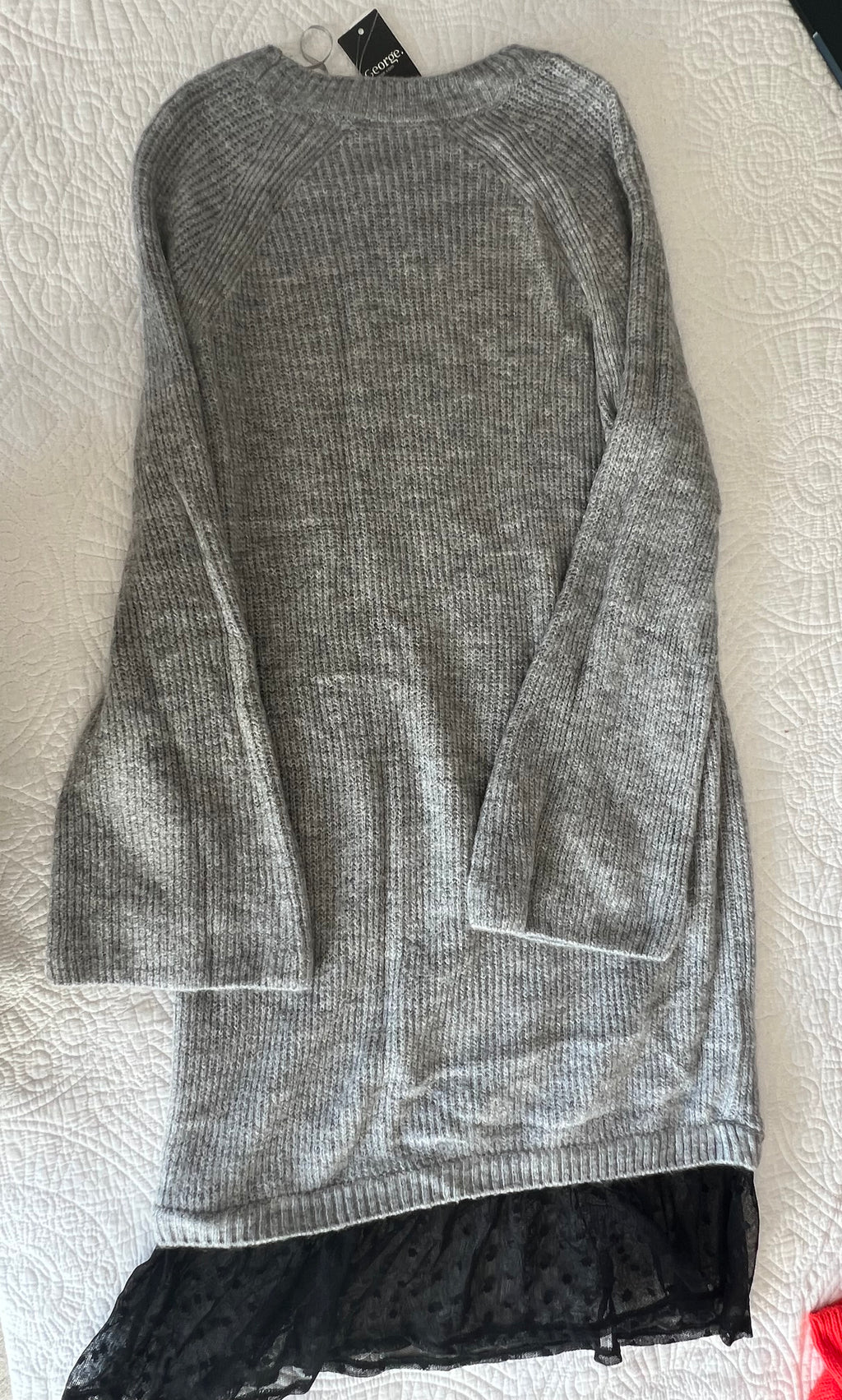 Long grey jumper dress