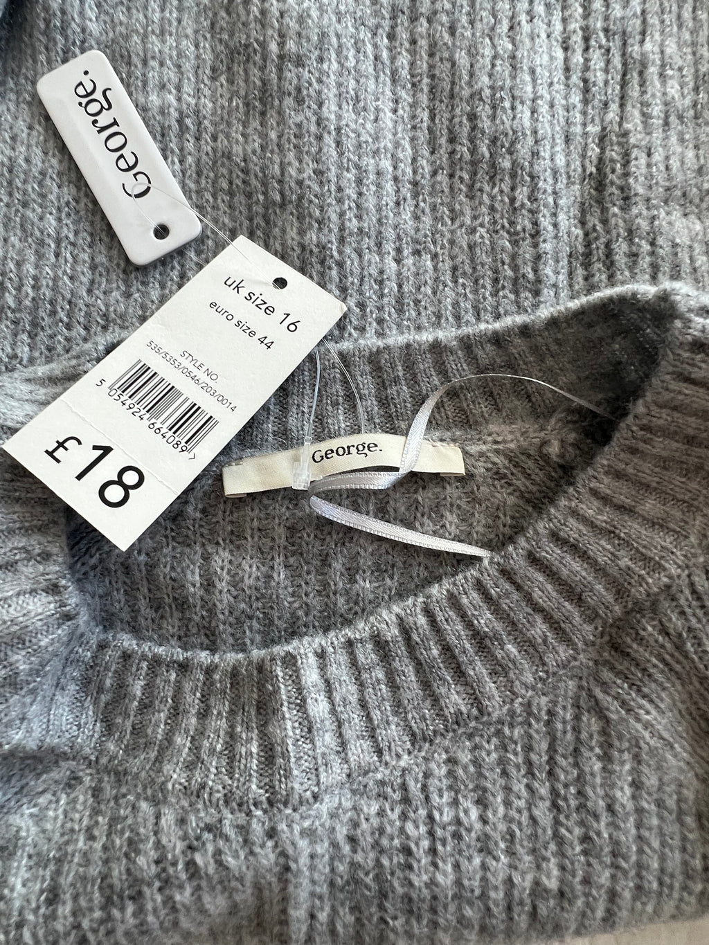 Long grey jumper dress