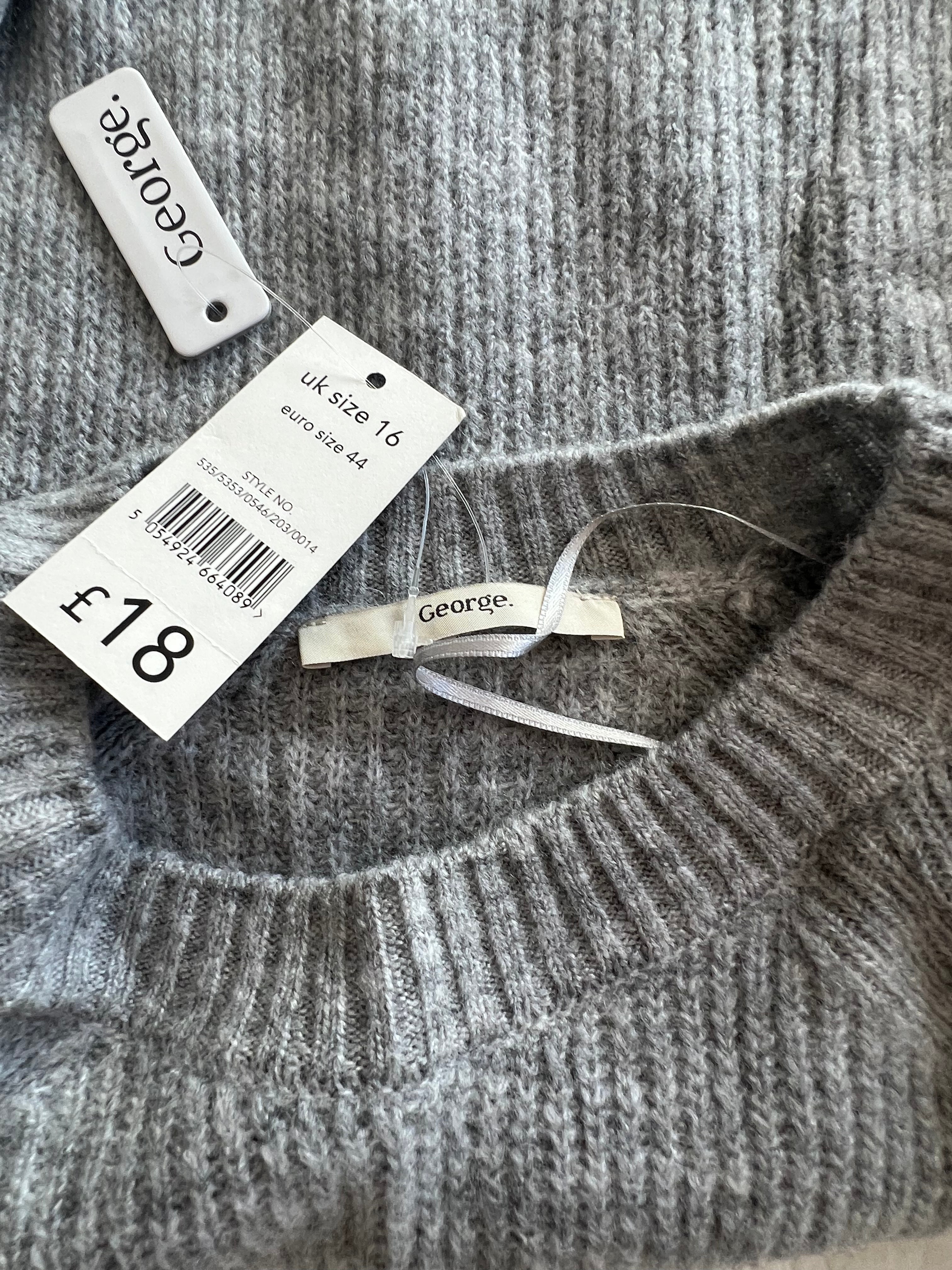 Long grey jumper dress