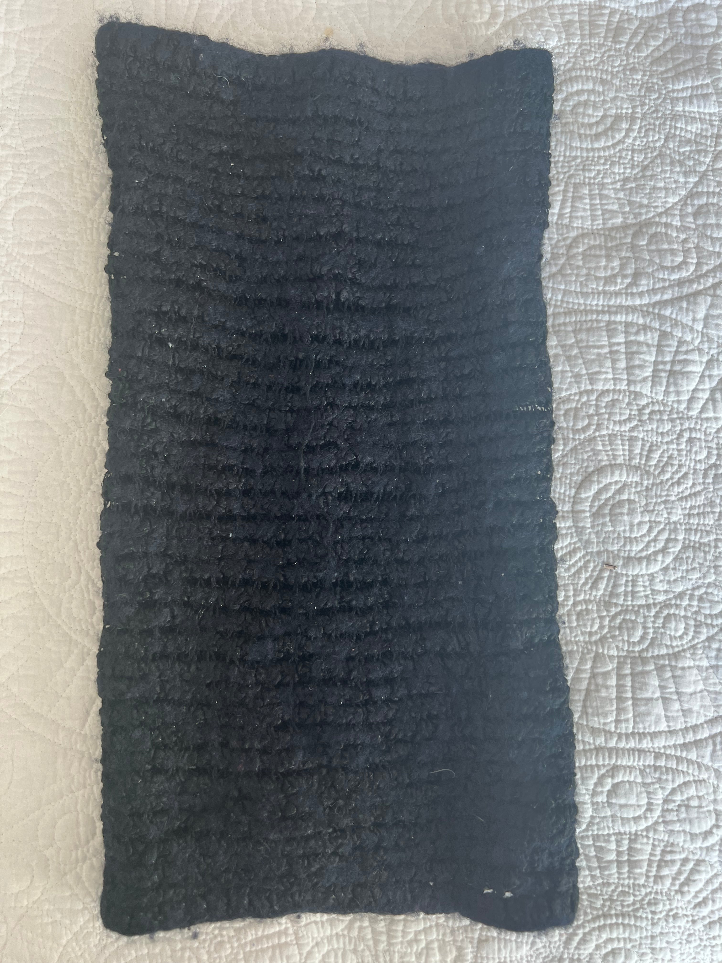 Black knitted midi skirt